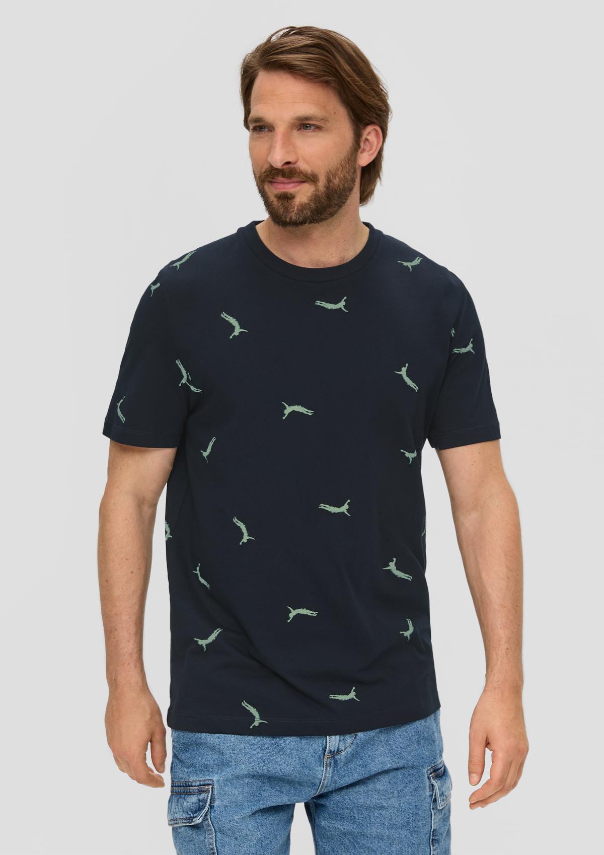 s.Oliver T-Shirt aus Baumwolle mit All-over-Print