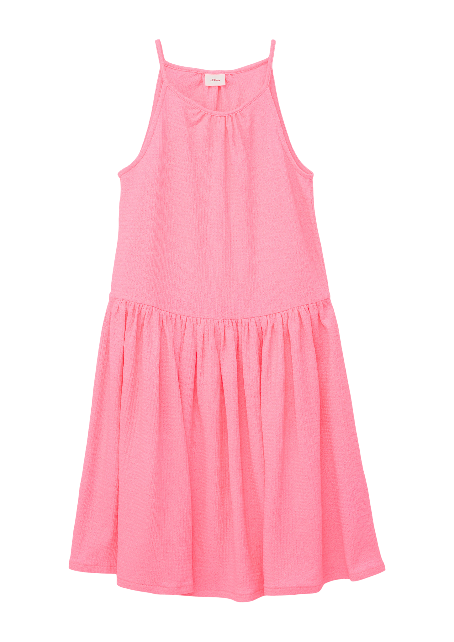 s.Oliver - Ärmelloses Kleid mit Raffung, Mädchen, Rosa