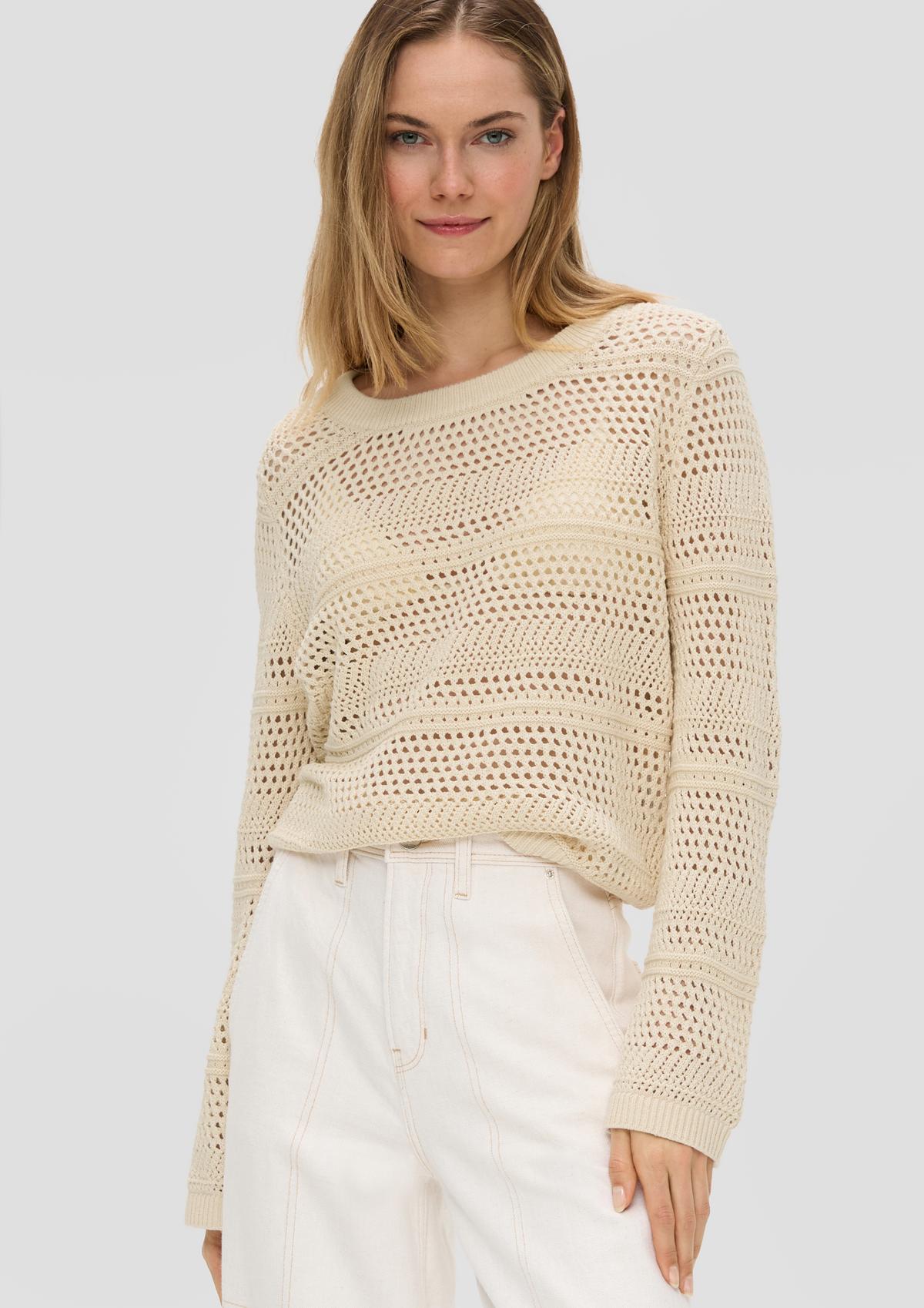 Jumper in a relaxed fit with an openwork pattern