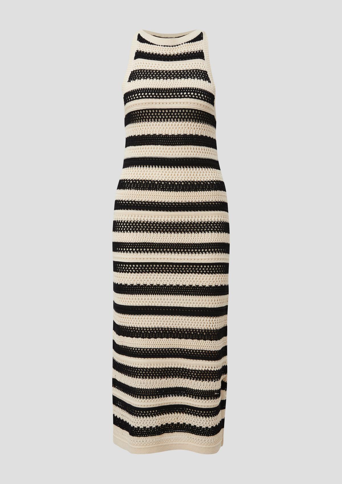 s.Oliver Long knit dress with a patterned texture