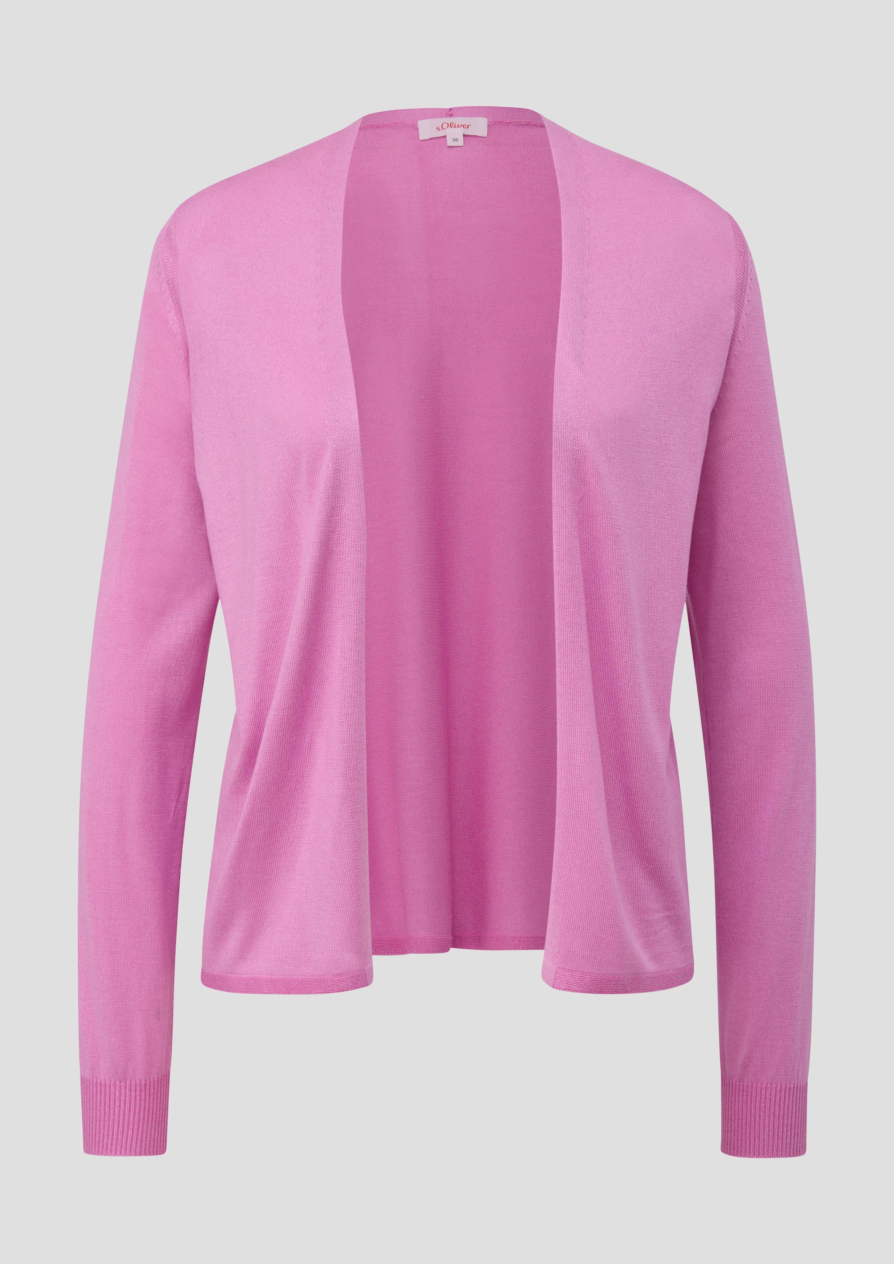 Thumbnail - s.Oliver - Feinstrick-Cardigan aus reiner Viskose, Damen, Rosa