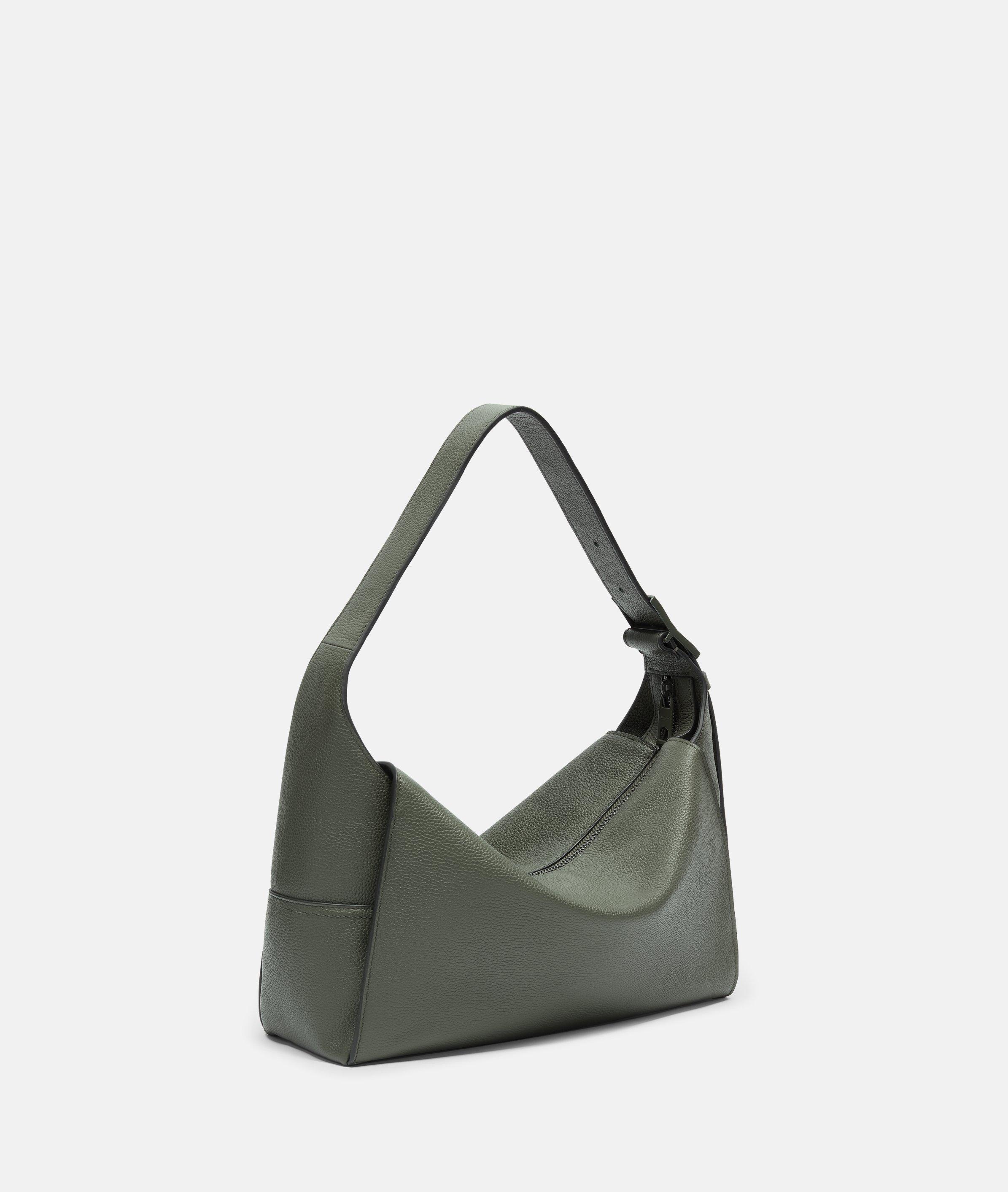 Thumbnail - Liebeskind Berlin - Geräumige Schultertasche aus Rindsleder -  Grün