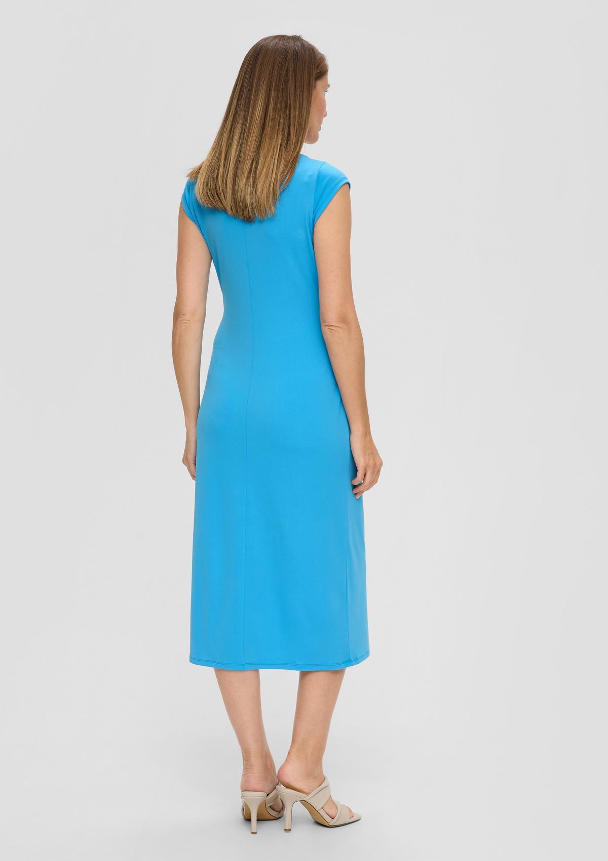 s.Oliver Knitted jersey dress with a knotted detail