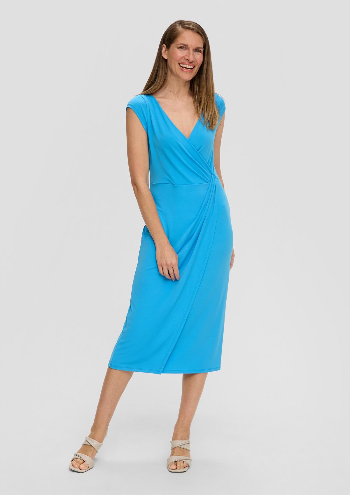 s.Oliver Knitted jersey dress with a knotted detail