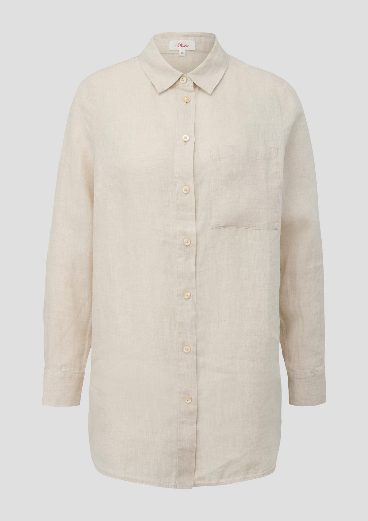 s.Oliver Long shirt blouse made of linen