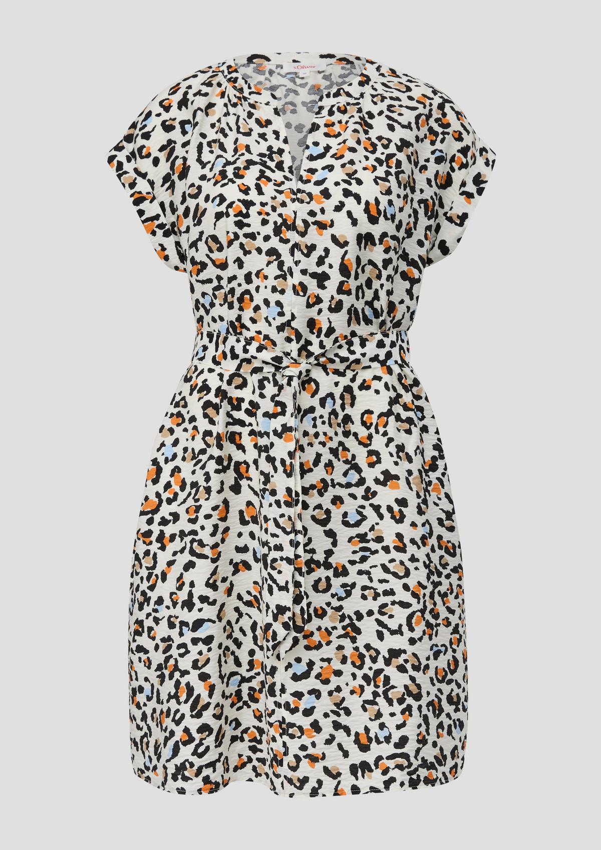 s.Oliver Midi-Kleid mit V-Ausschnitt