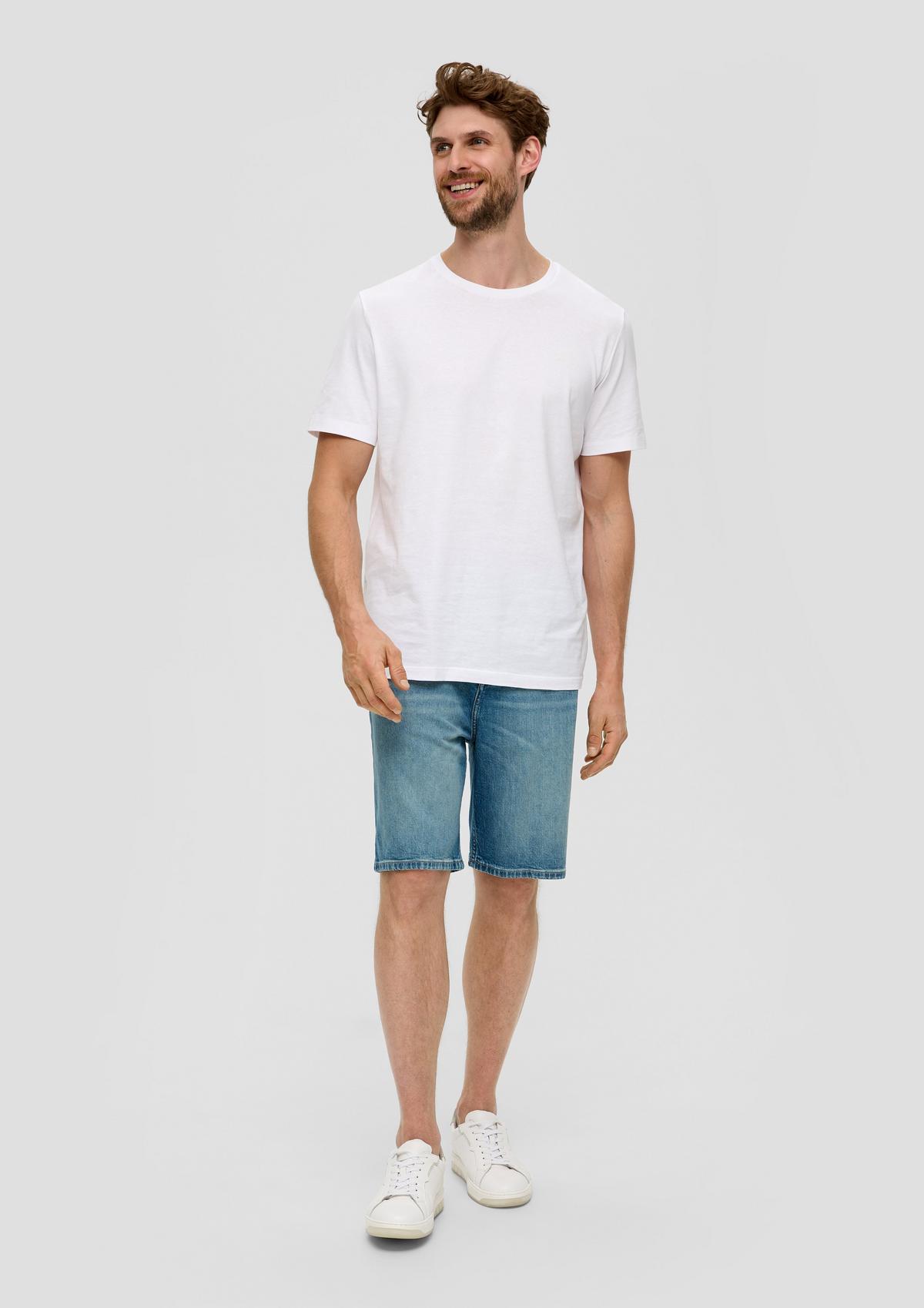 s.Oliver Bermuda en jean / Regular Fit / taille haute / Straight Leg