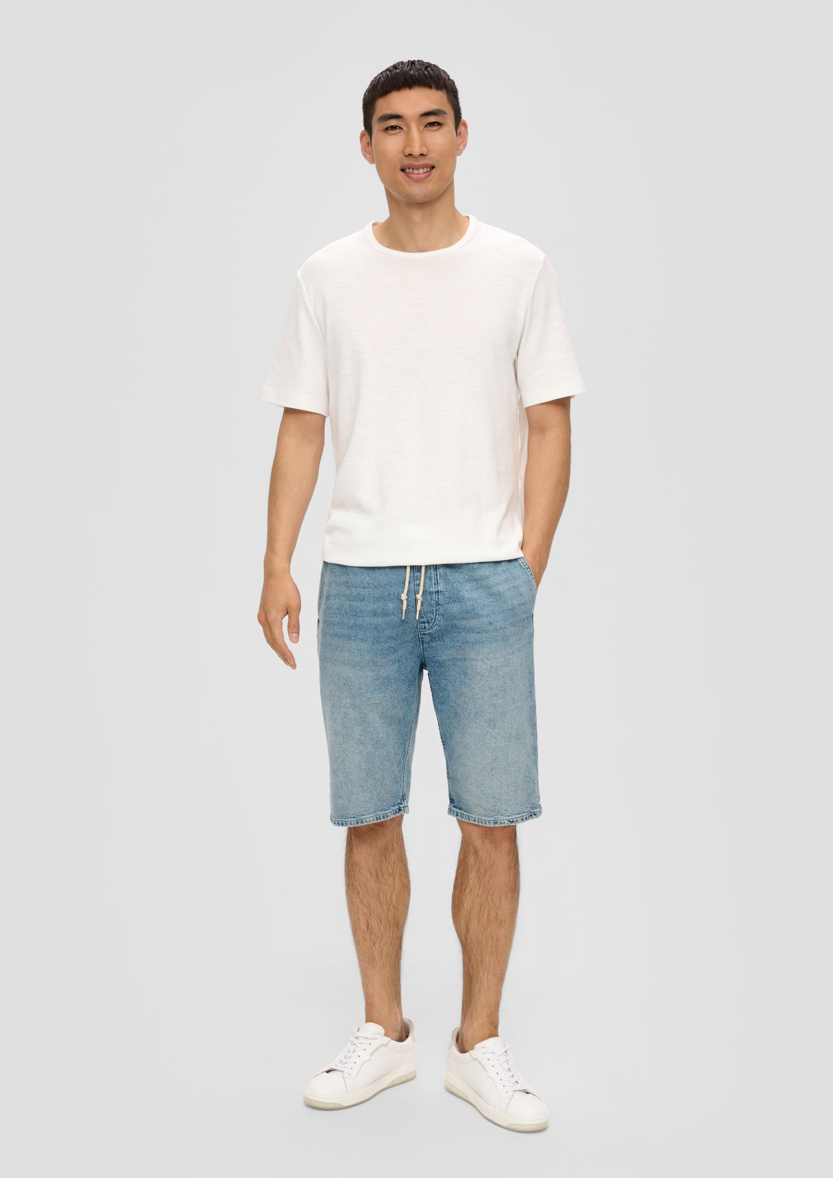 S.Oliver Jeans-Shorts / Regular Fit / Mid Rise / Straight Leg / mit Elastikbund