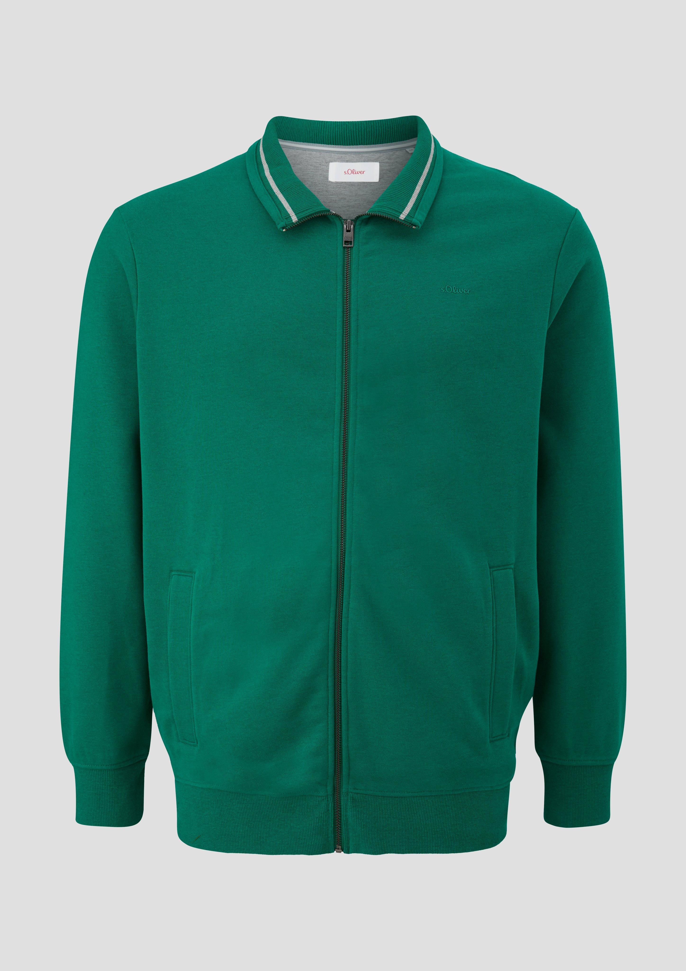 s.Oliver Sweatshirt Jacke mit Stehkragen