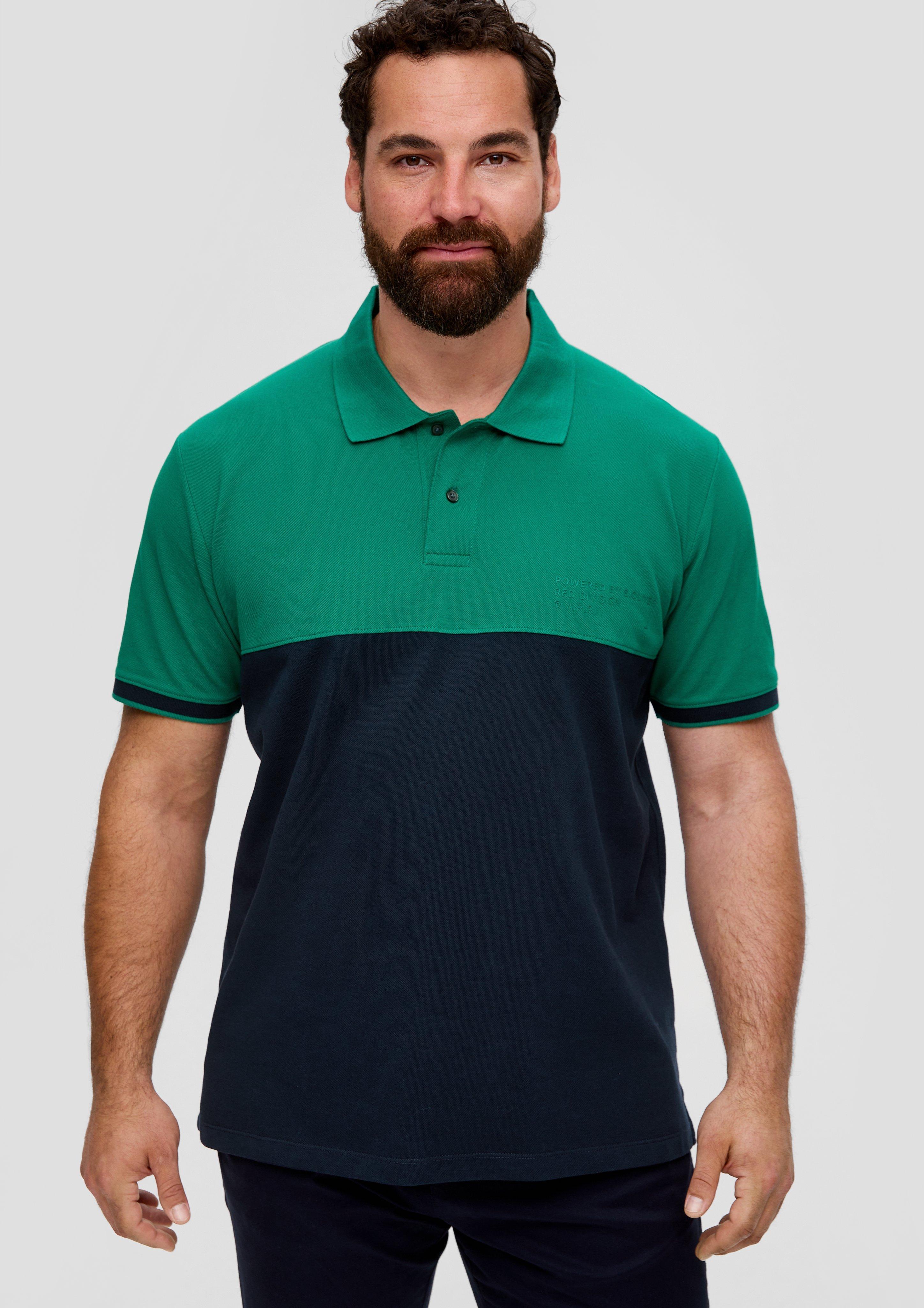 S.Oliver Poloshirt mit Statement-Print