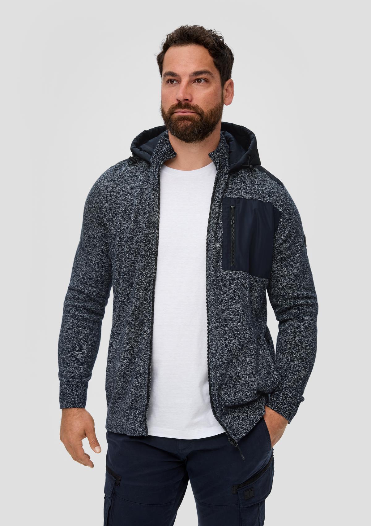 s.Oliver Hooded jacket in a fabric blend