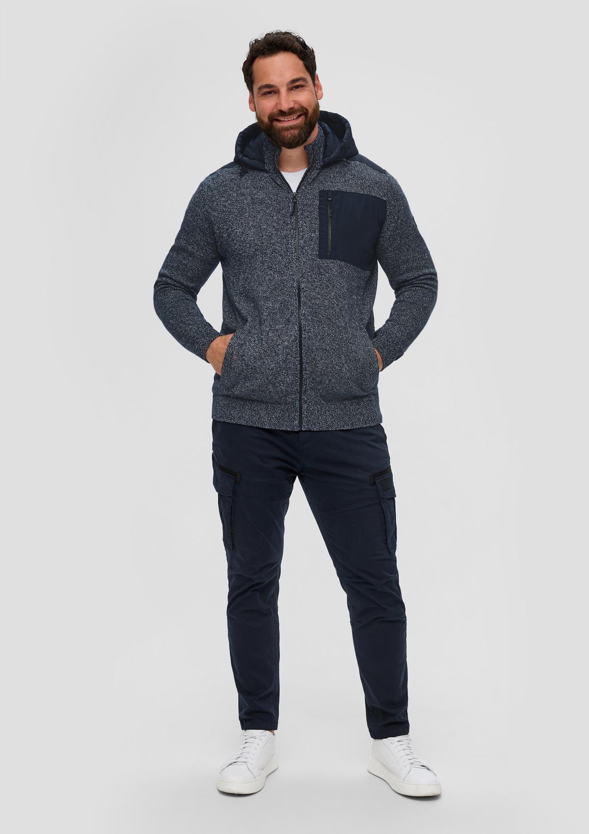 s.Oliver Hooded jacket in a fabric blend