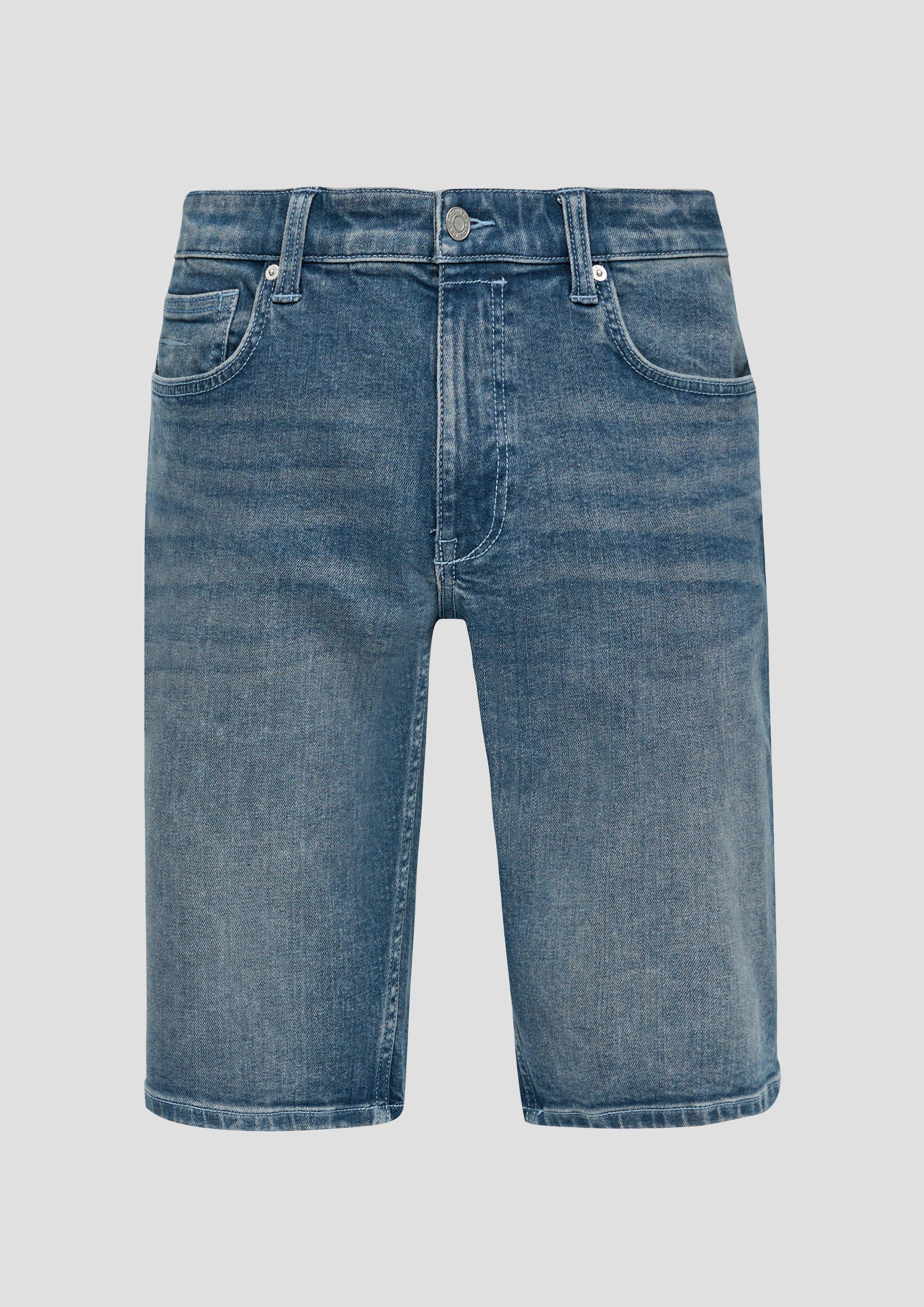 s.Oliver - Jeans-Shorts / Straight Leg / High Rise, Herren, blau