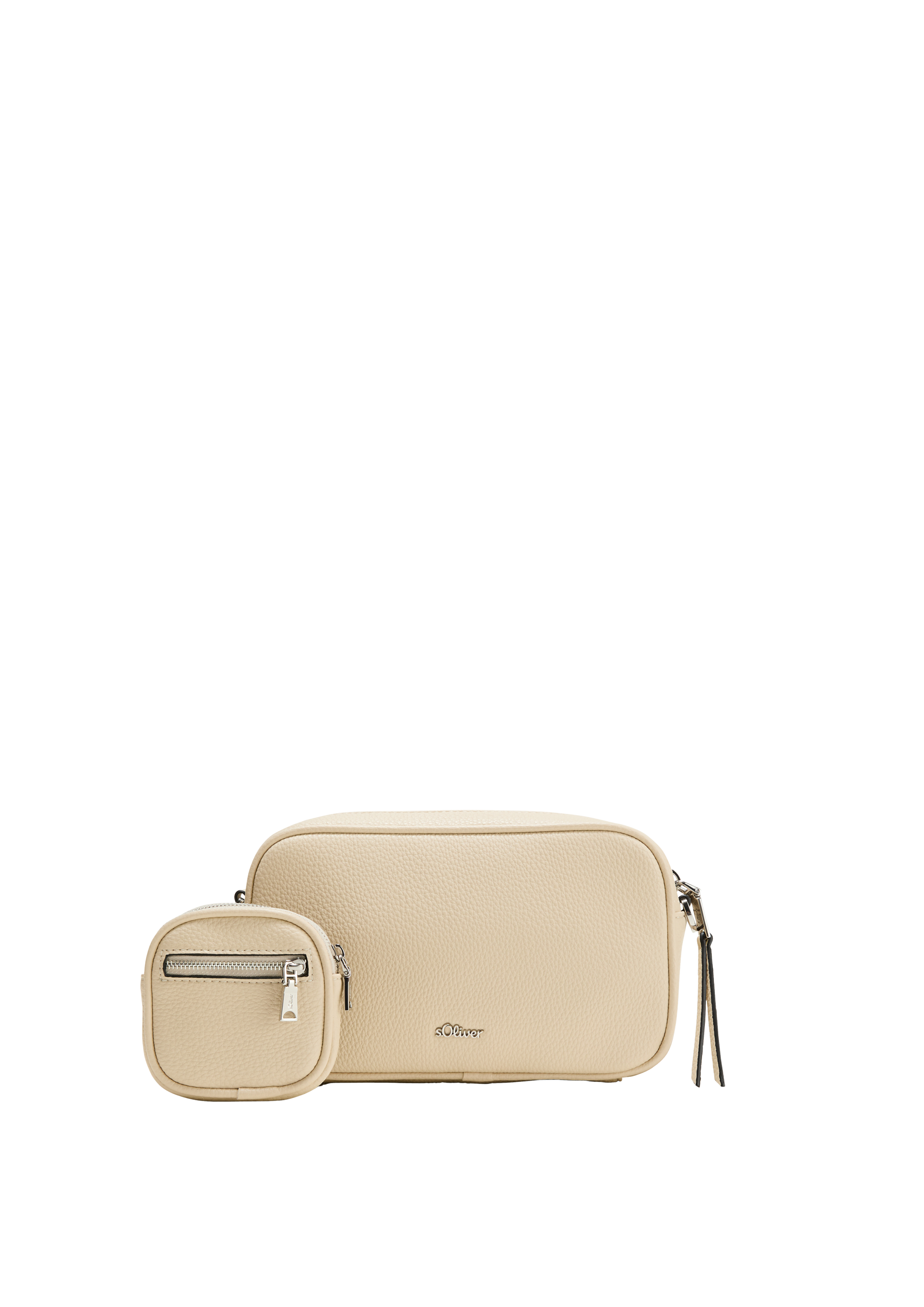 s.Oliver - Schultertasche aus Lederimitat, Damen, Beige