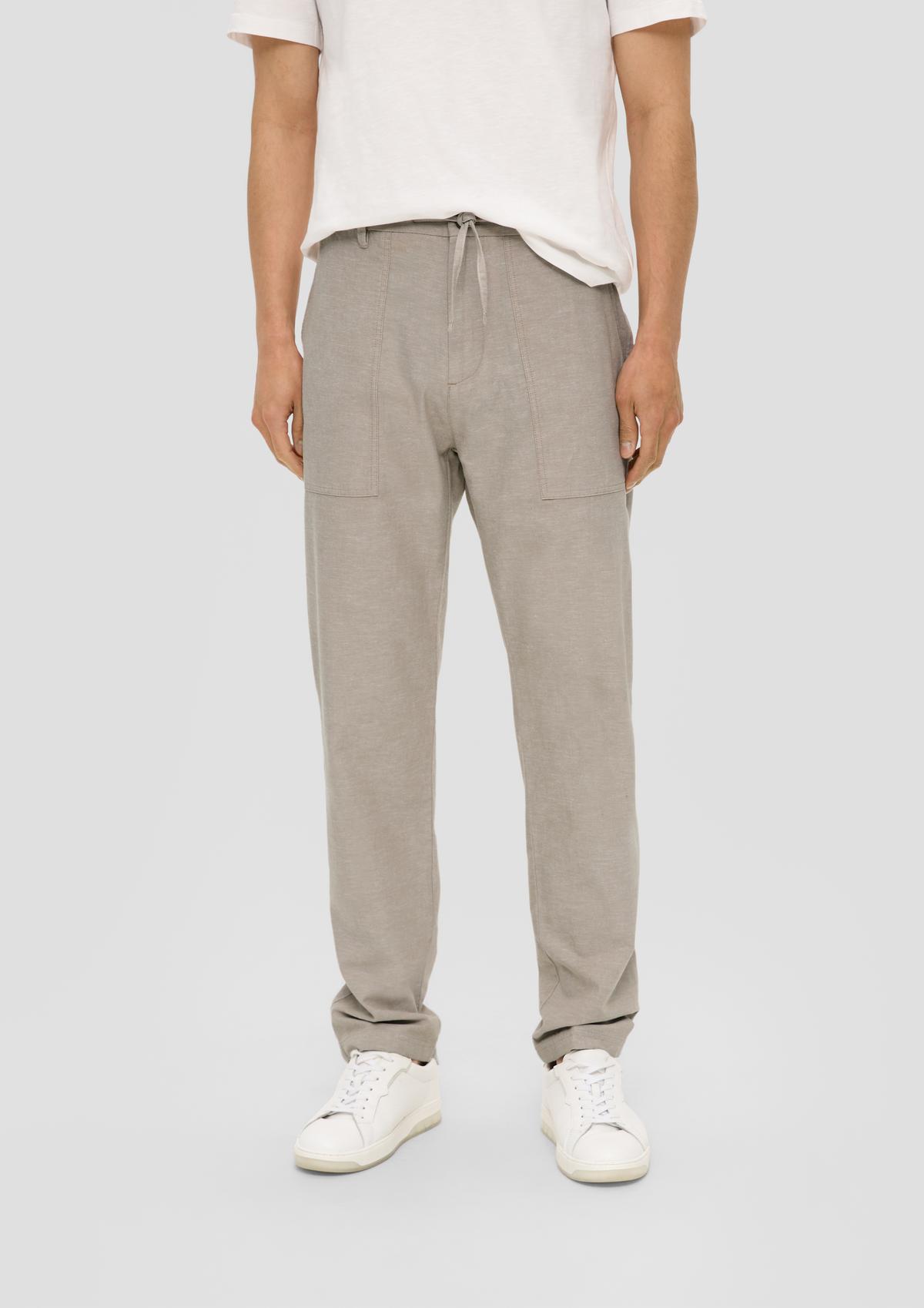 s.Oliver Leinen-Mix-Chino im Relaxed Fit mit Tapered Leg