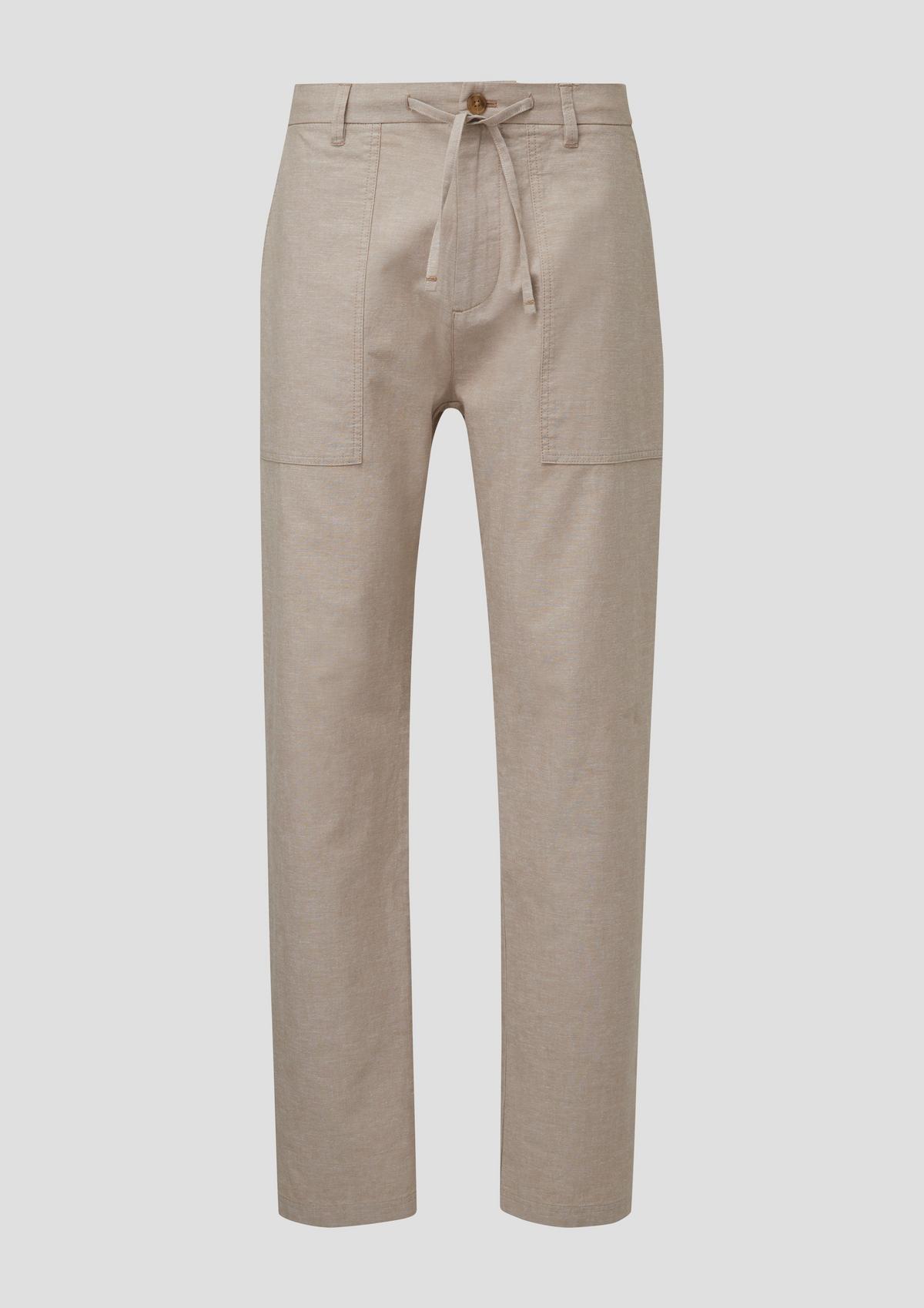 s.Oliver Leinen-Mix-Chino im Relaxed Fit mit Tapered Leg