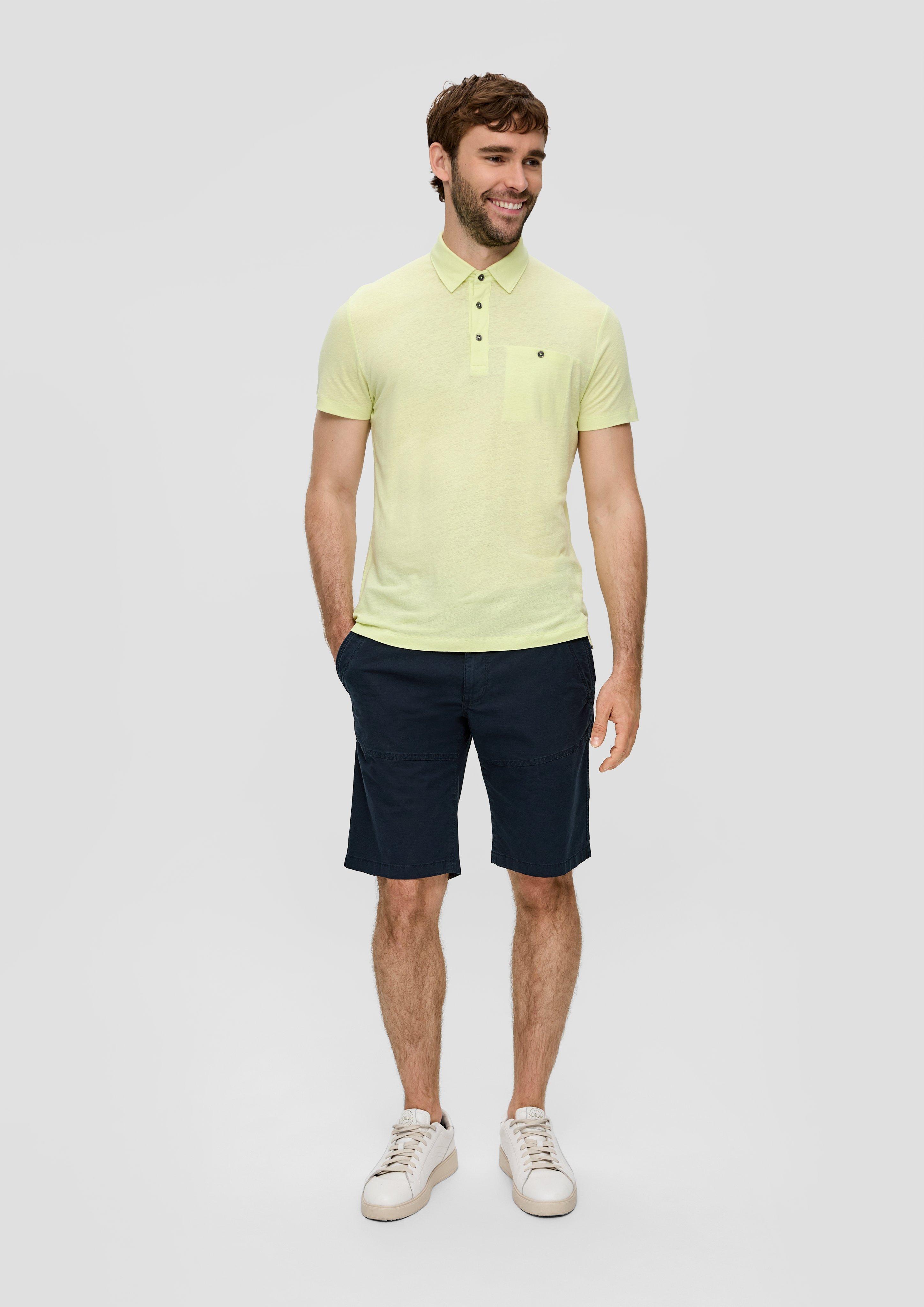 S.Oliver Chino-Shorts aus Baumwollstretch mit Straight Leg