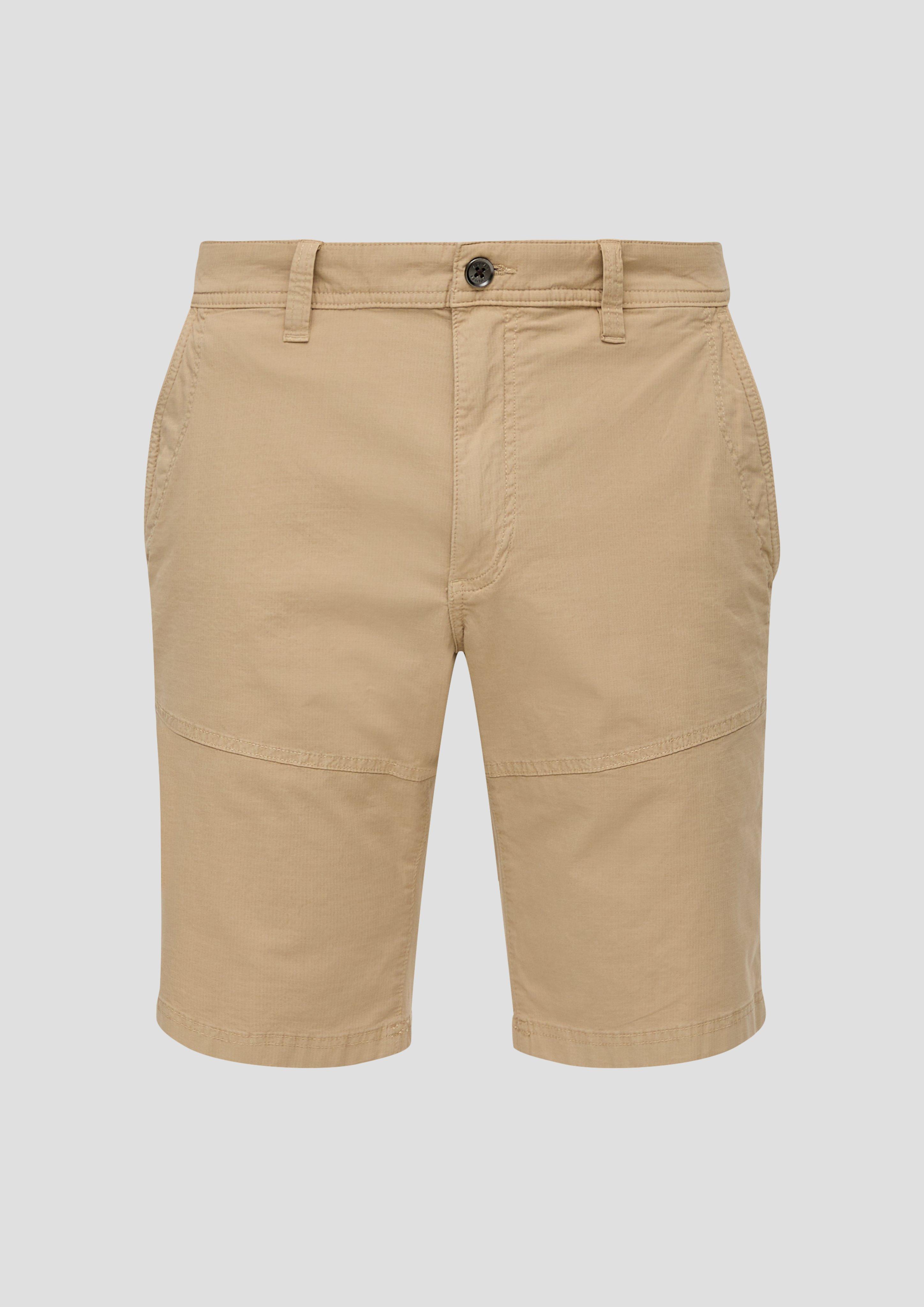 s.Oliver - Chino-Shorts aus Baumwollstretch mit Straight Leg, Herren, braun