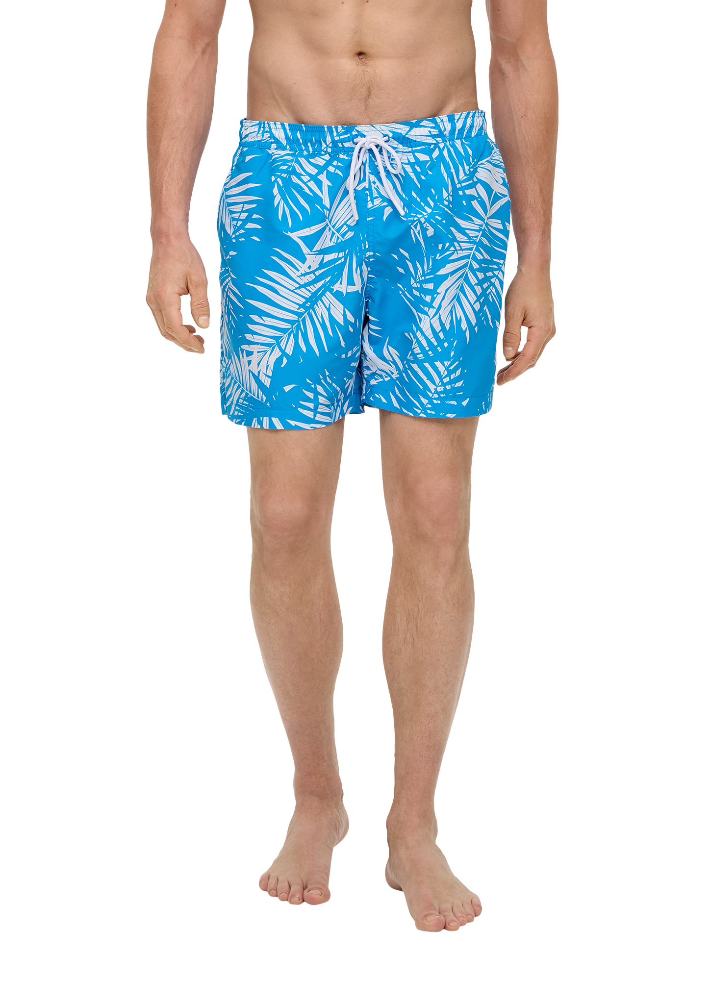 s.Oliver - Badeshorts mit All-over-Print, Herren, türkis