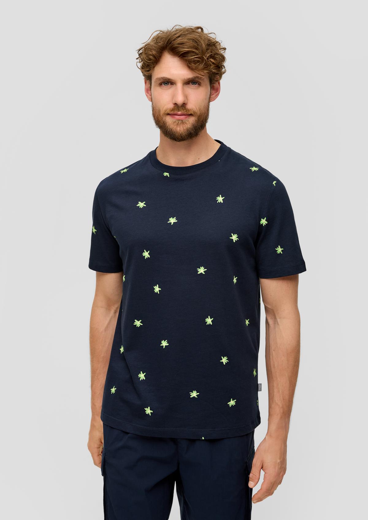 s.Oliver T-Shirt mit Crew Neck und All-over-Print