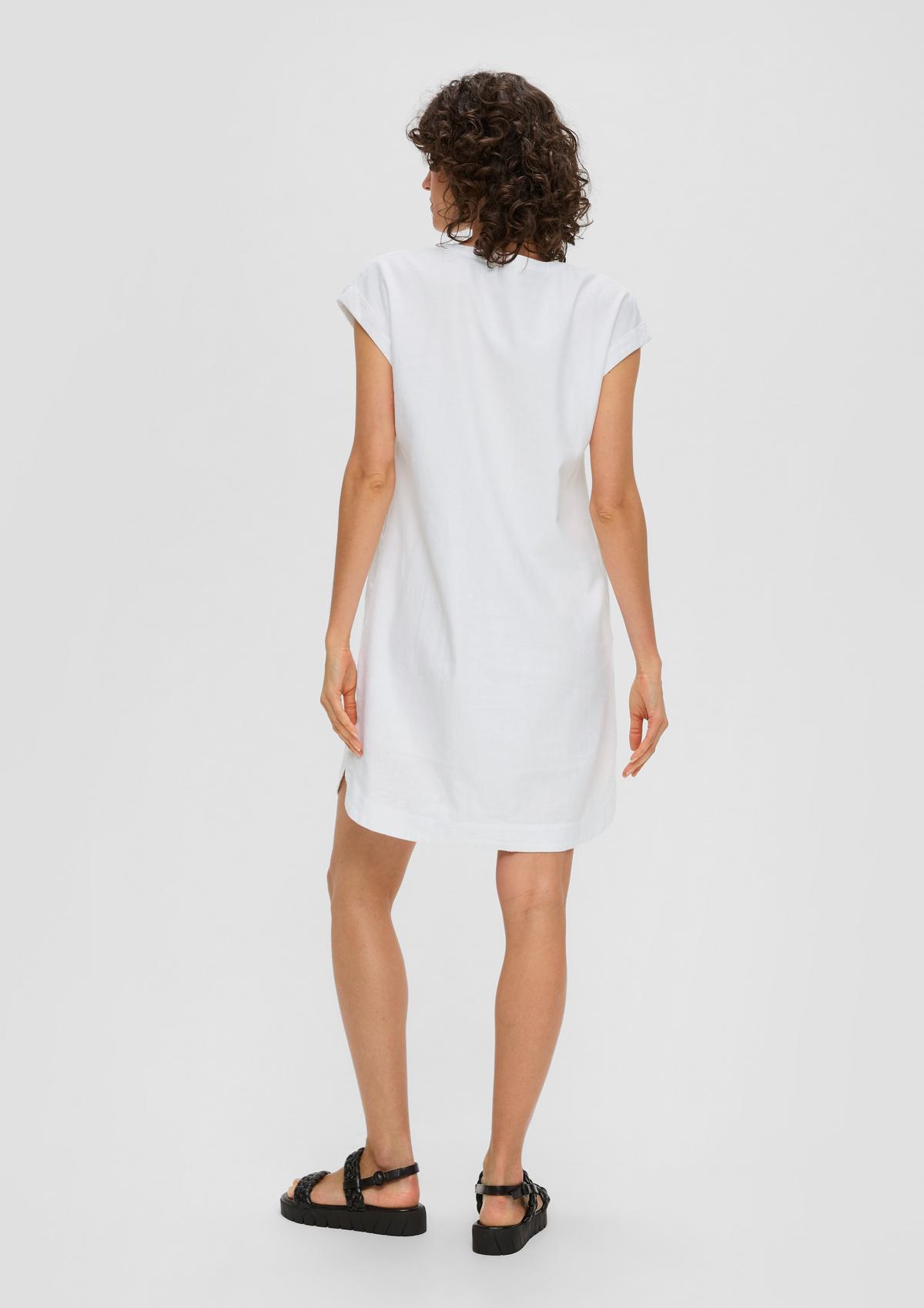 s.Oliver Midi-Kleid mit Tunika-Ausschnitt