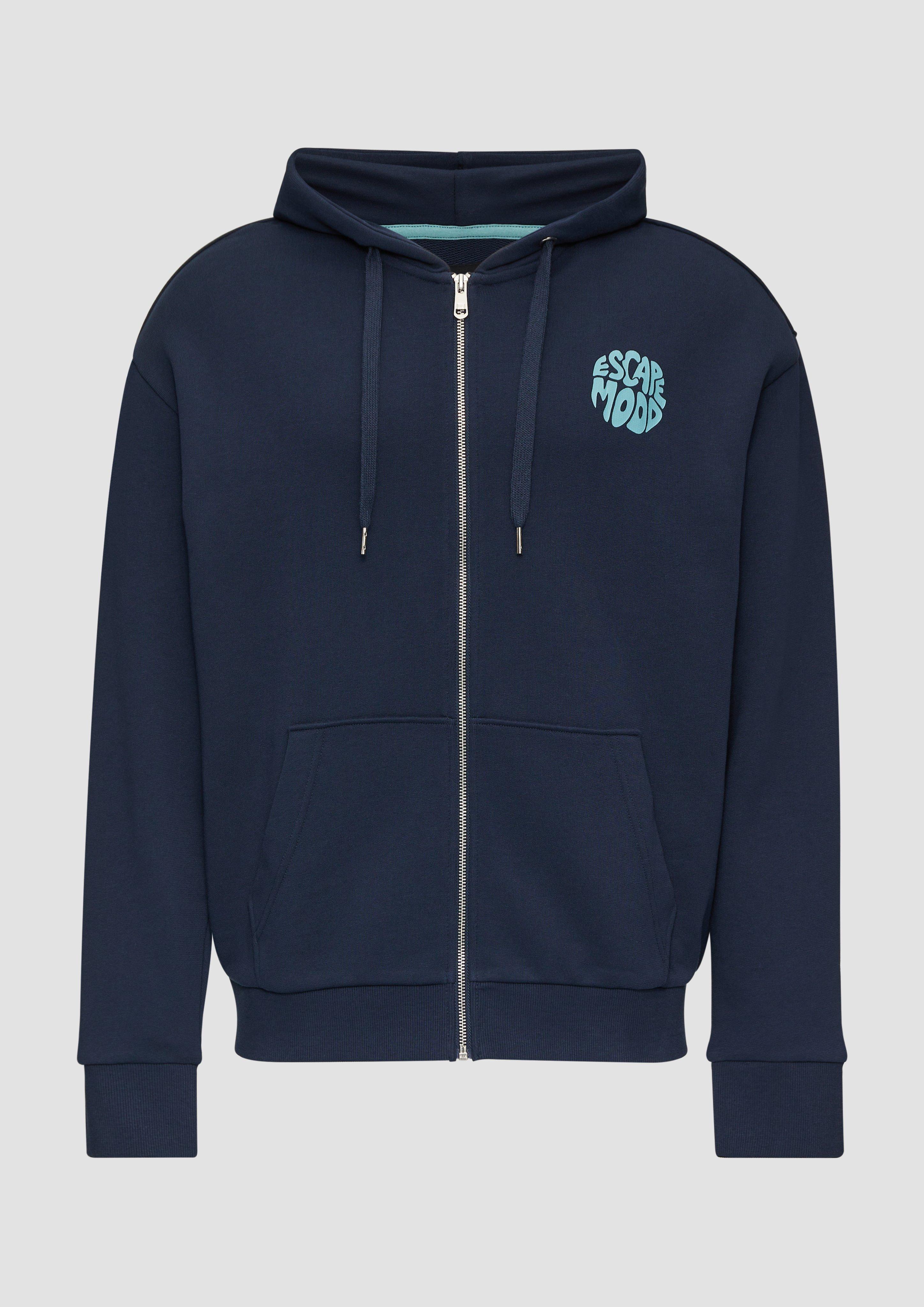 s.Oliver Sweatshirt-Jacke mit Print-Detail