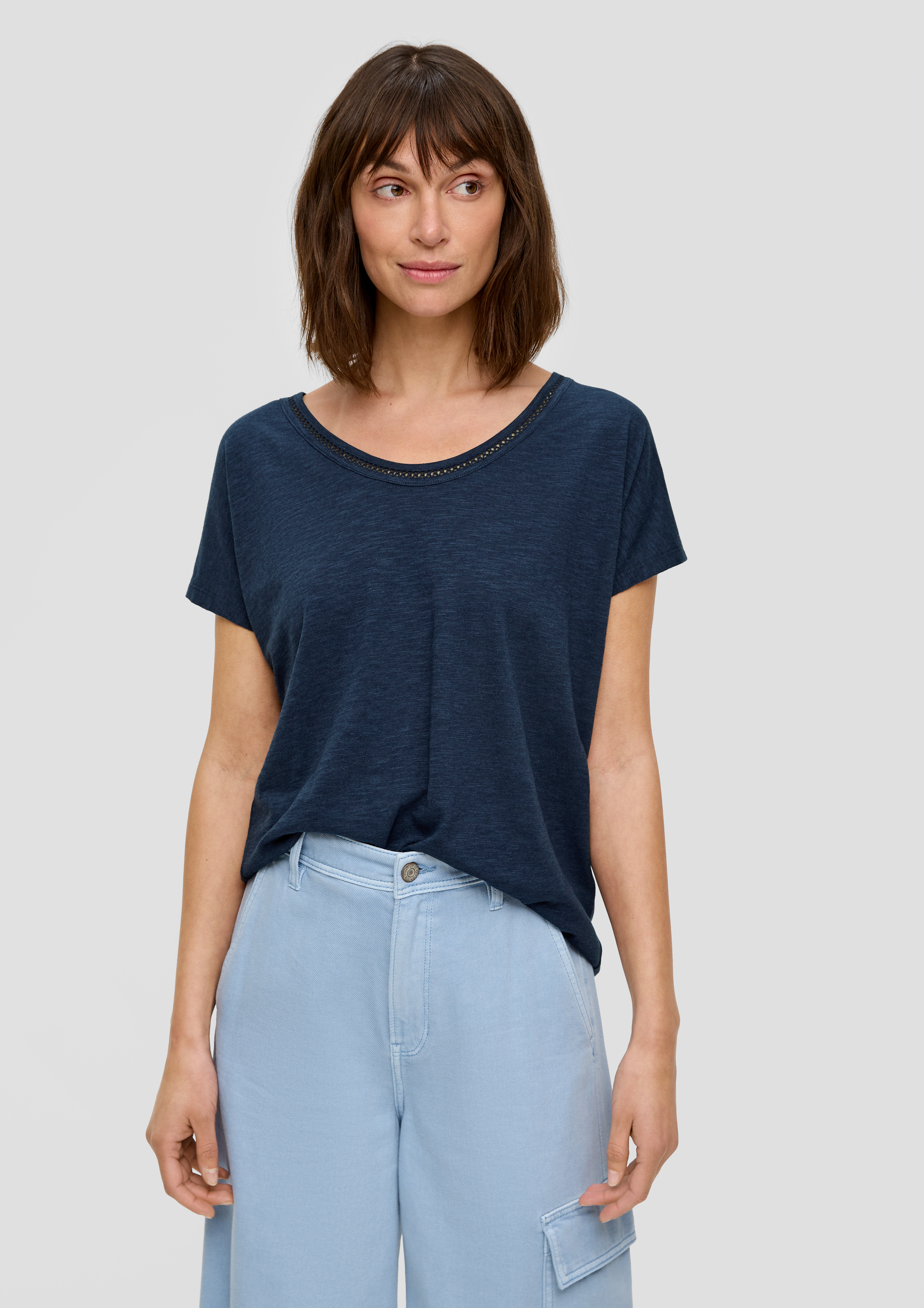 S.Oliver Shirt im Relaxed Fit mit Stickerei