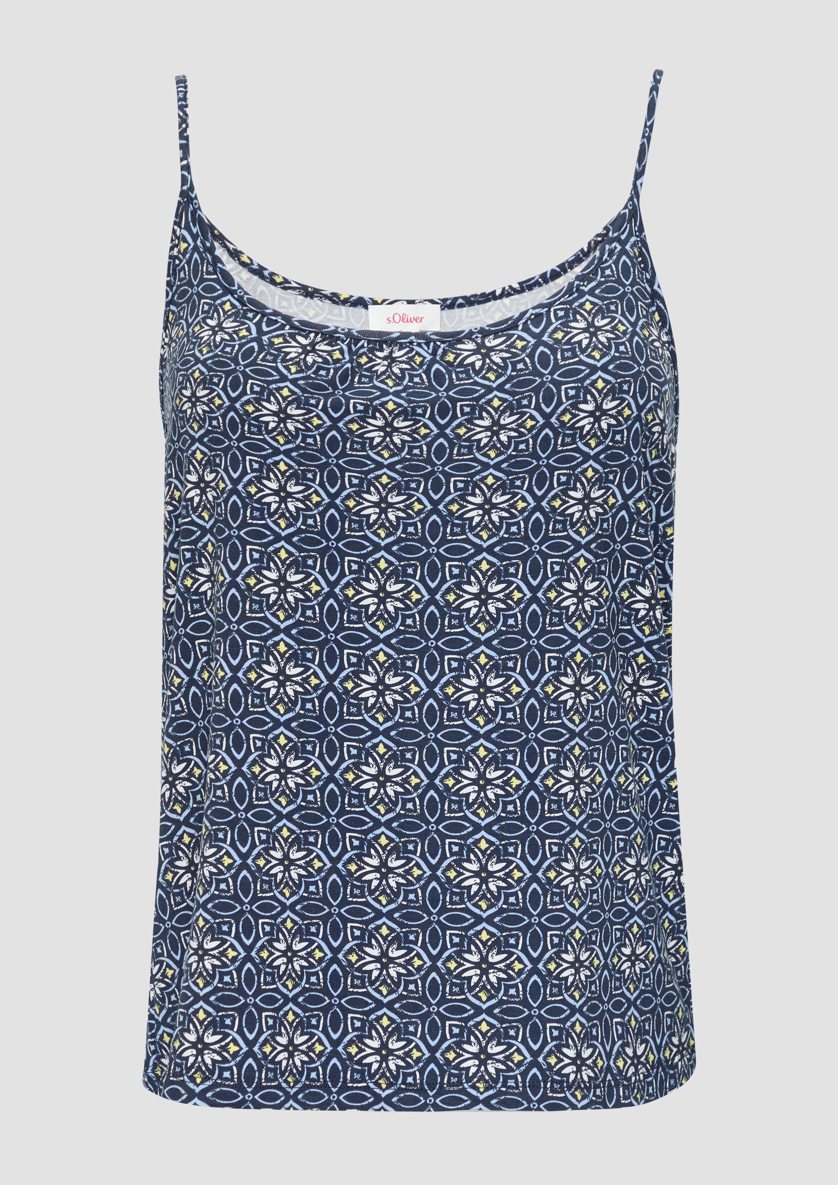 s.Oliver - Lockeres Top aus Viskosestretch, Damen, blau