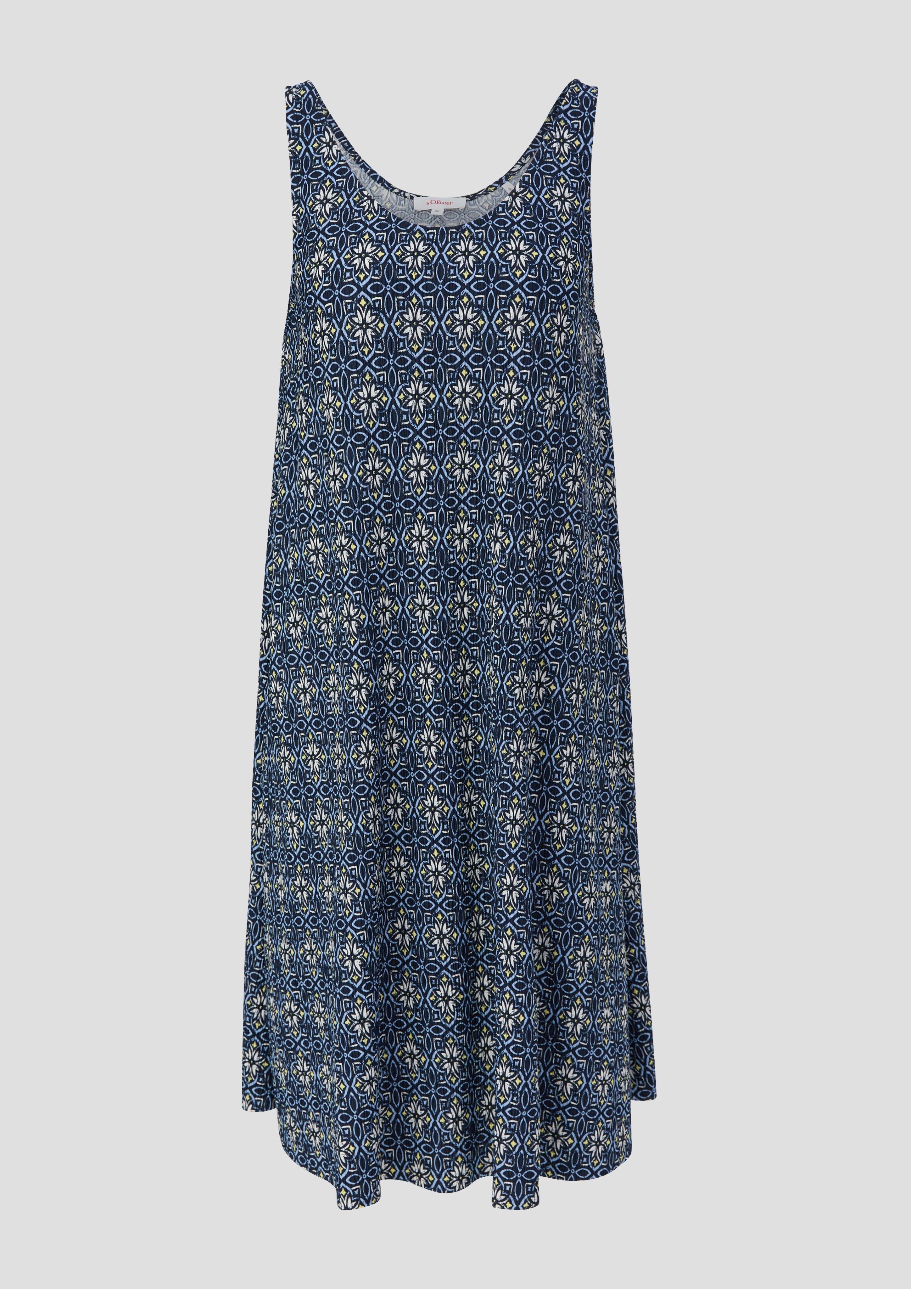 Thumbnail - s.Oliver - Plissiertes Jersey-Kleid im Relaxed Fit, Damen, blau