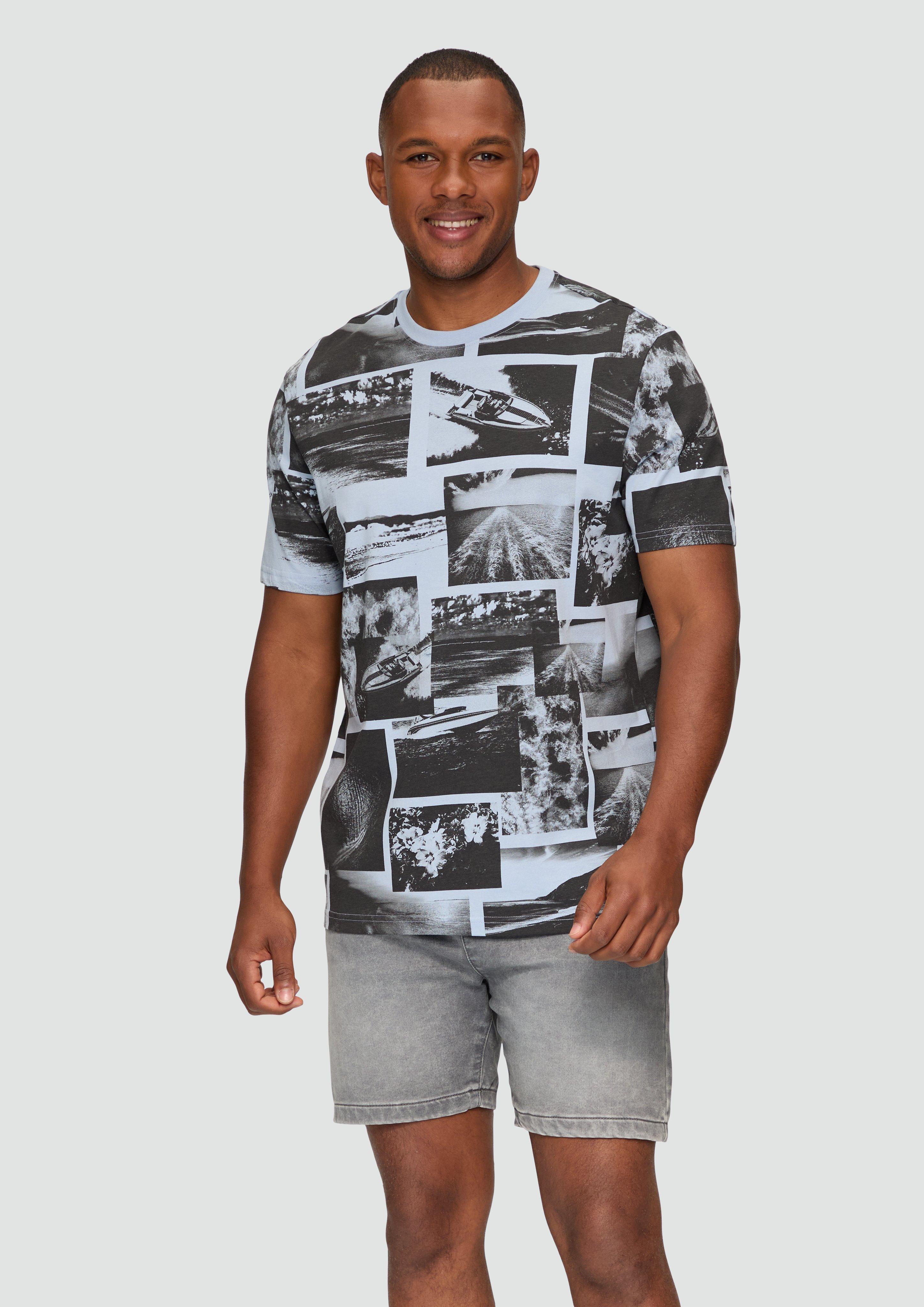 S.Oliver T-Shirt aus Baumwoll-Jersey mit All-over-Print