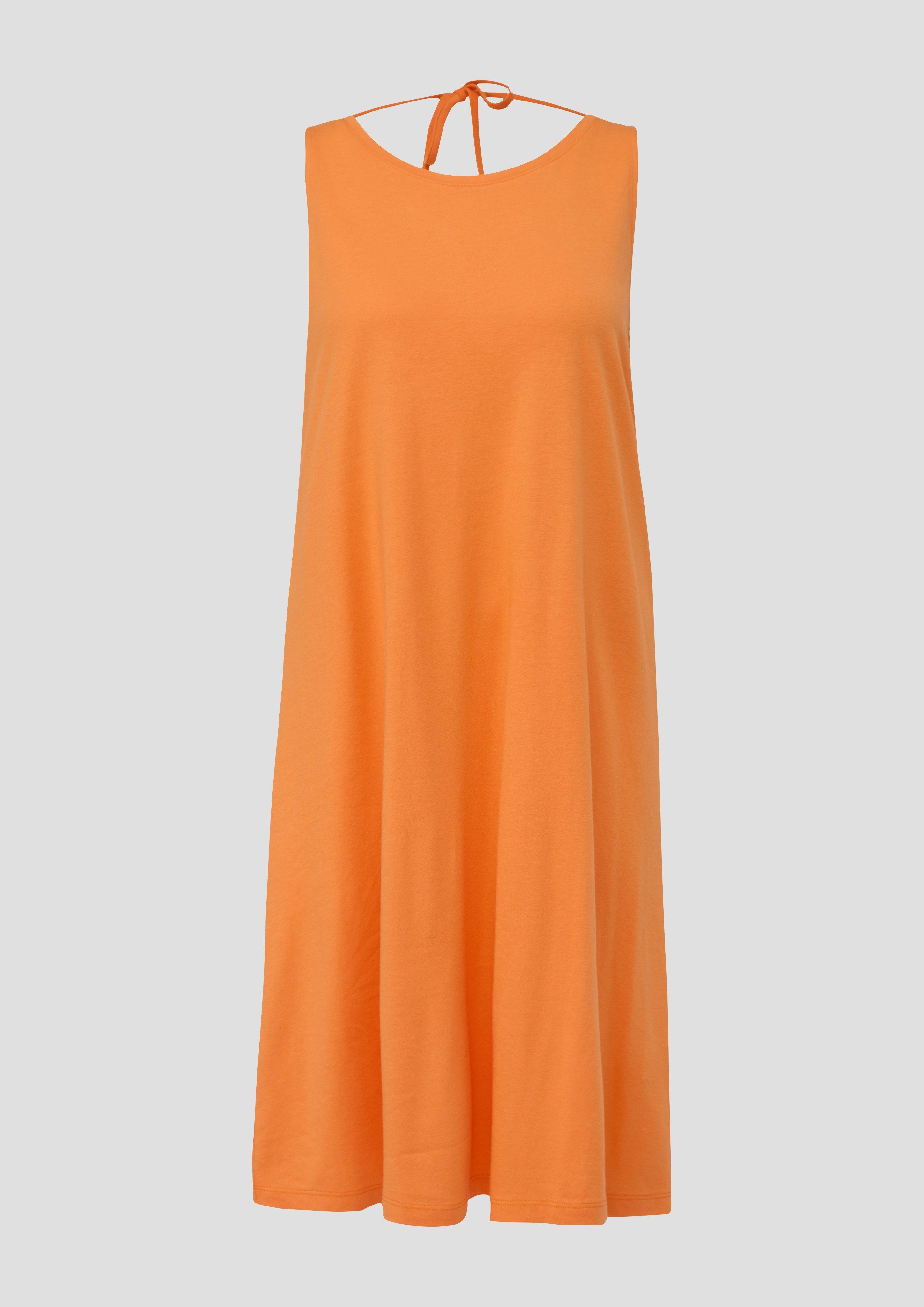 s.Oliver - Relaxed-Fit-Kleid mit Bindeband am Rücken, Damen, Orange