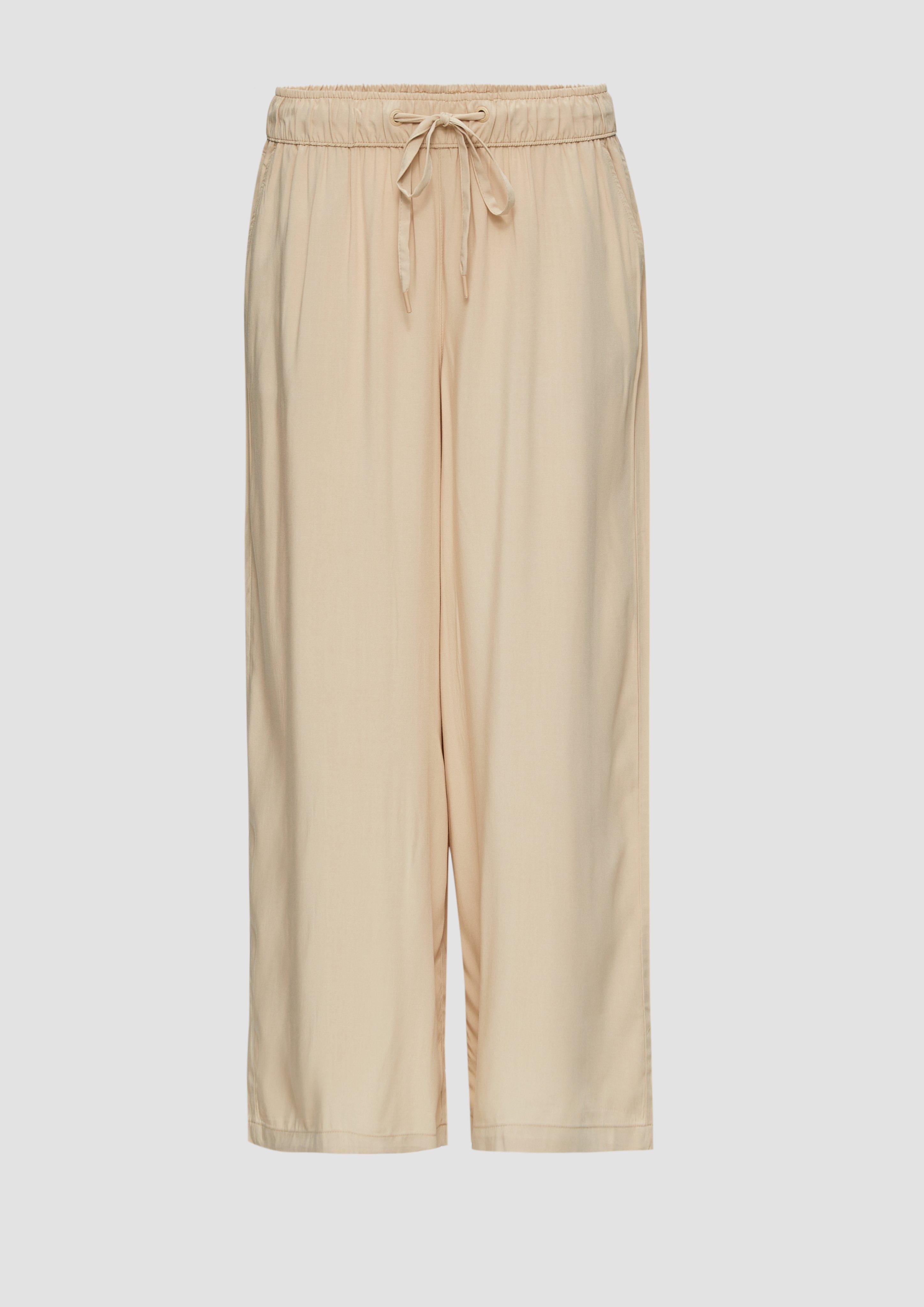 QS - Culotte aus Viskose mit Tunnelzug, Damen, Beige