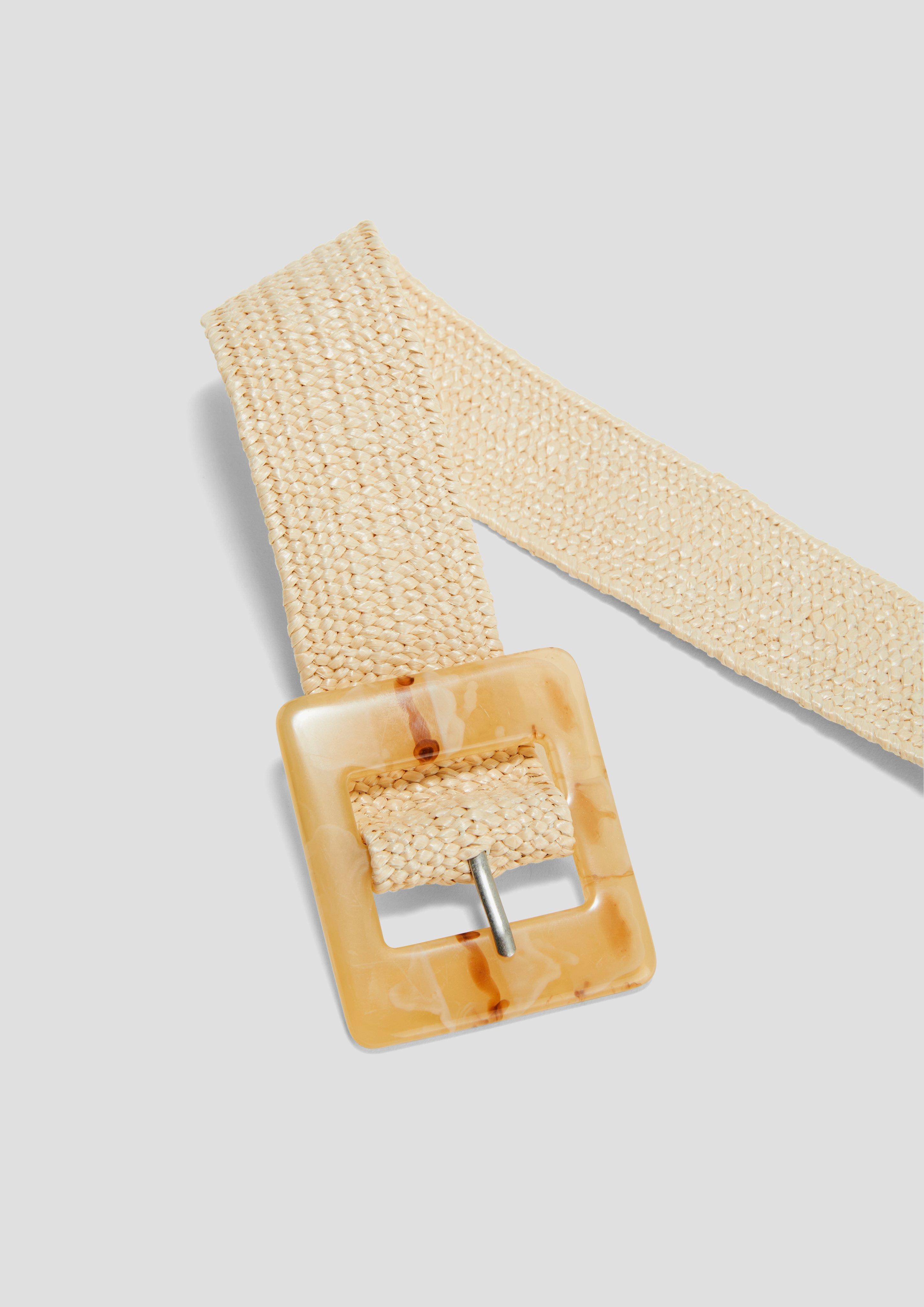 s.Oliver Gewebter Gürtel mit Schnalle aus Horn
