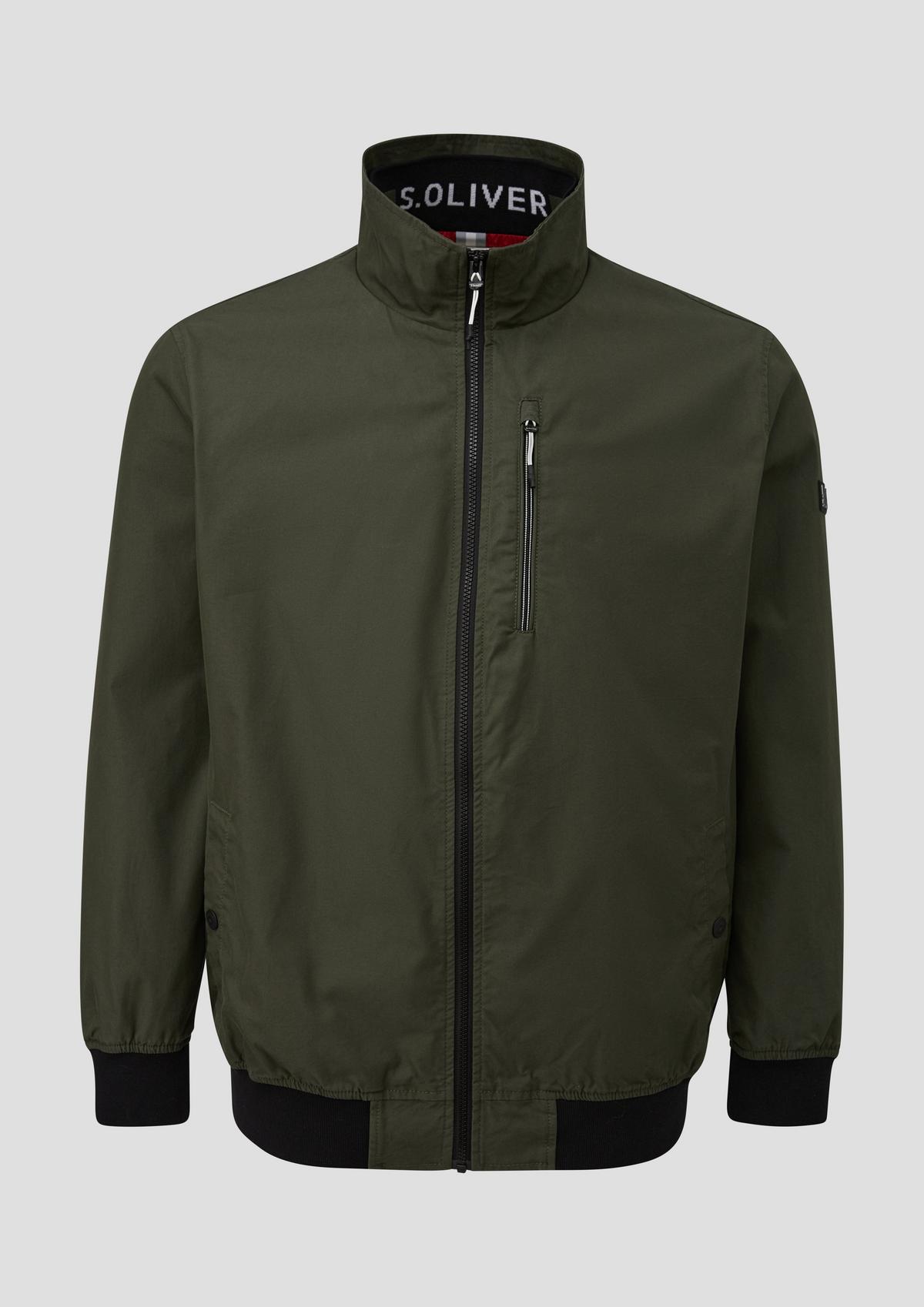 s.Oliver Twill jacket with stand-up collar