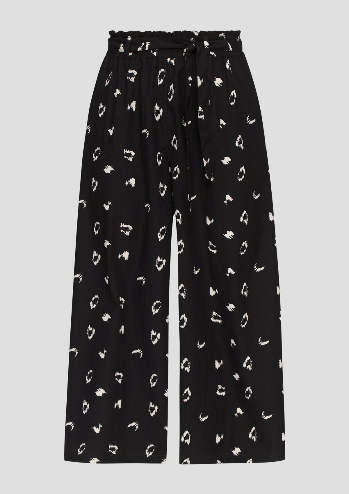 s.Oliver Patterned trousers with ties