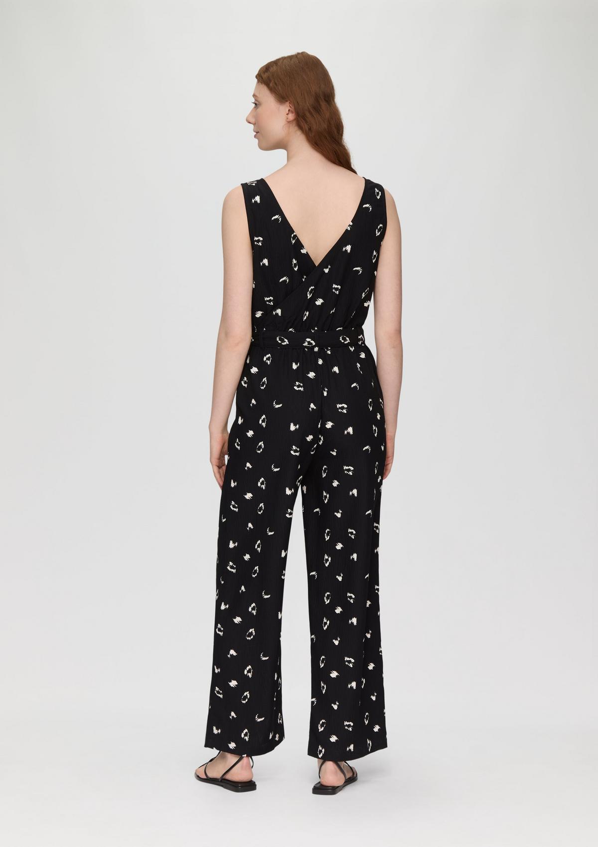 s.Oliver Sleeveless jumpsuit with slit pockets and ties