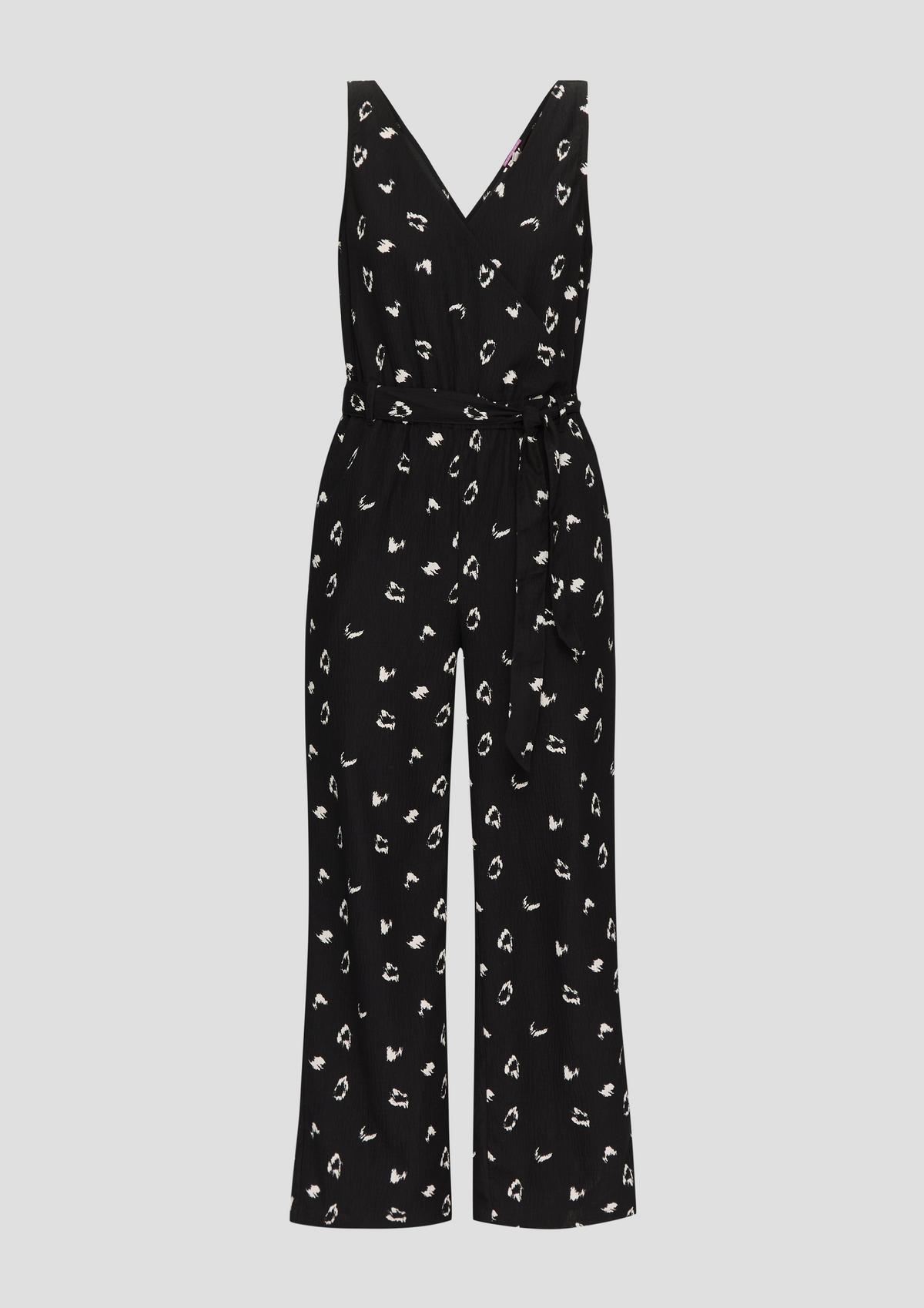 s.Oliver Sleeveless jumpsuit with slit pockets and ties
