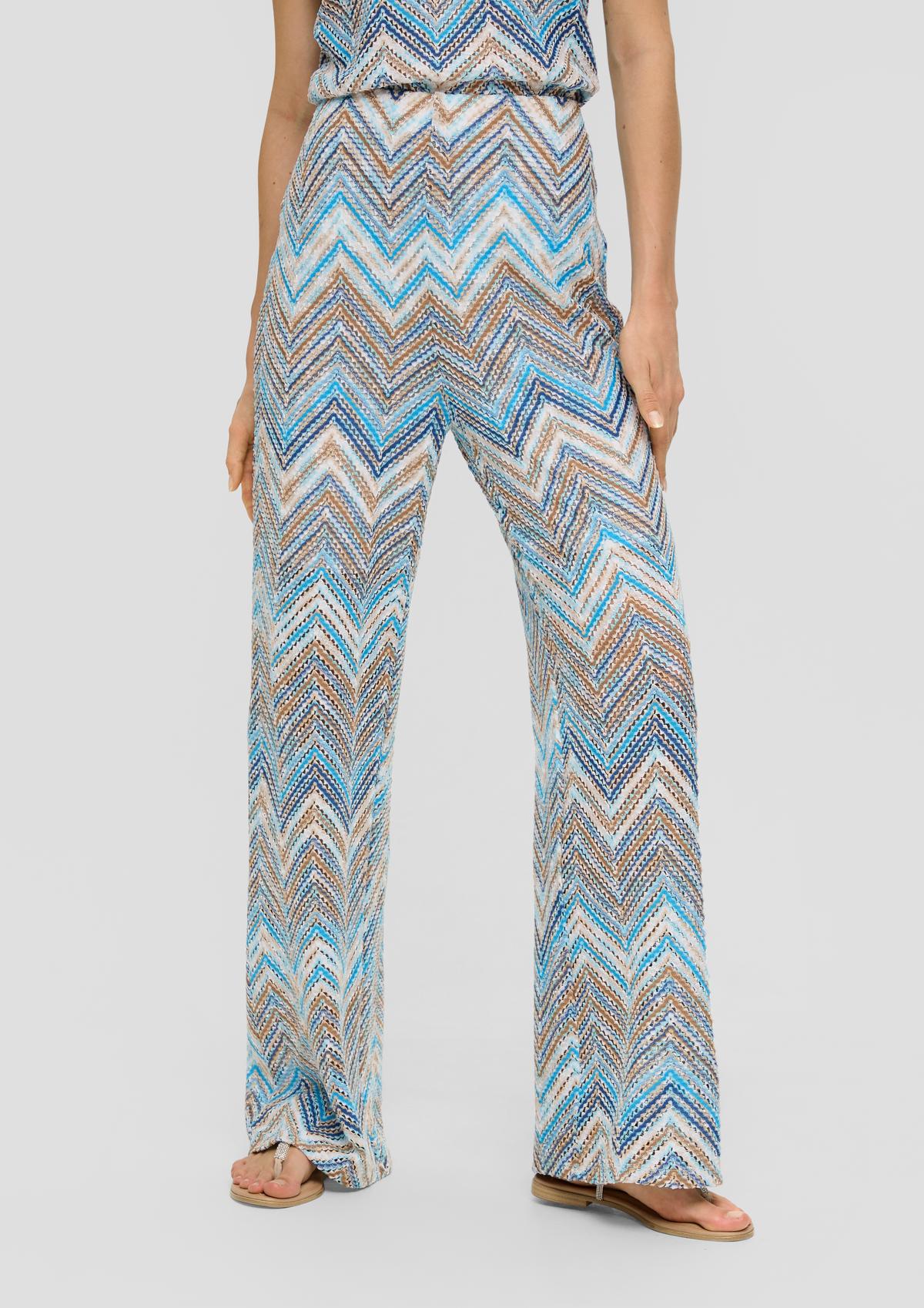 s.Oliver Knitted jersey trousers with an elasticated waistband