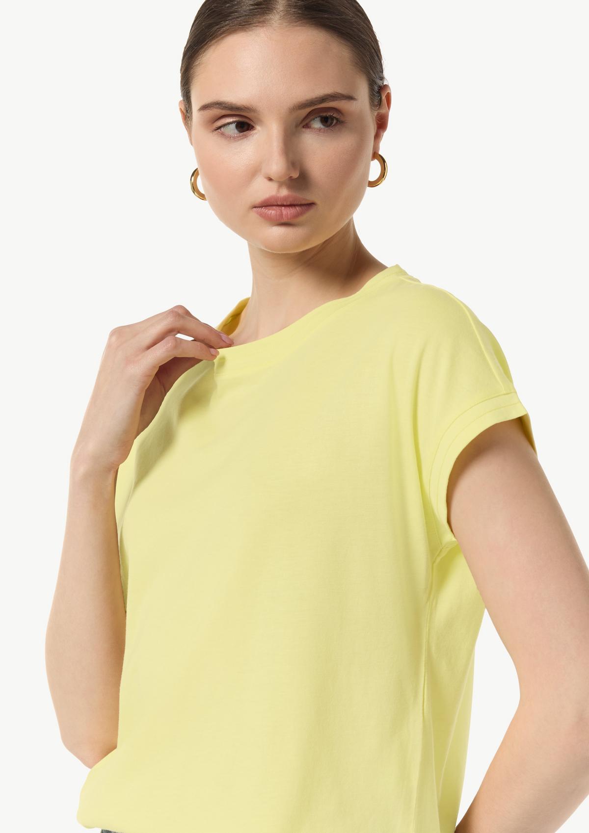 comma Shirt aus Jersey mit Ketten-Naht und Logo-Detail