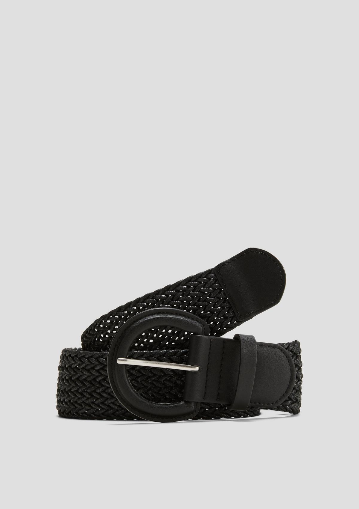 s.Oliver Belt with a braided pattern and pin buckle