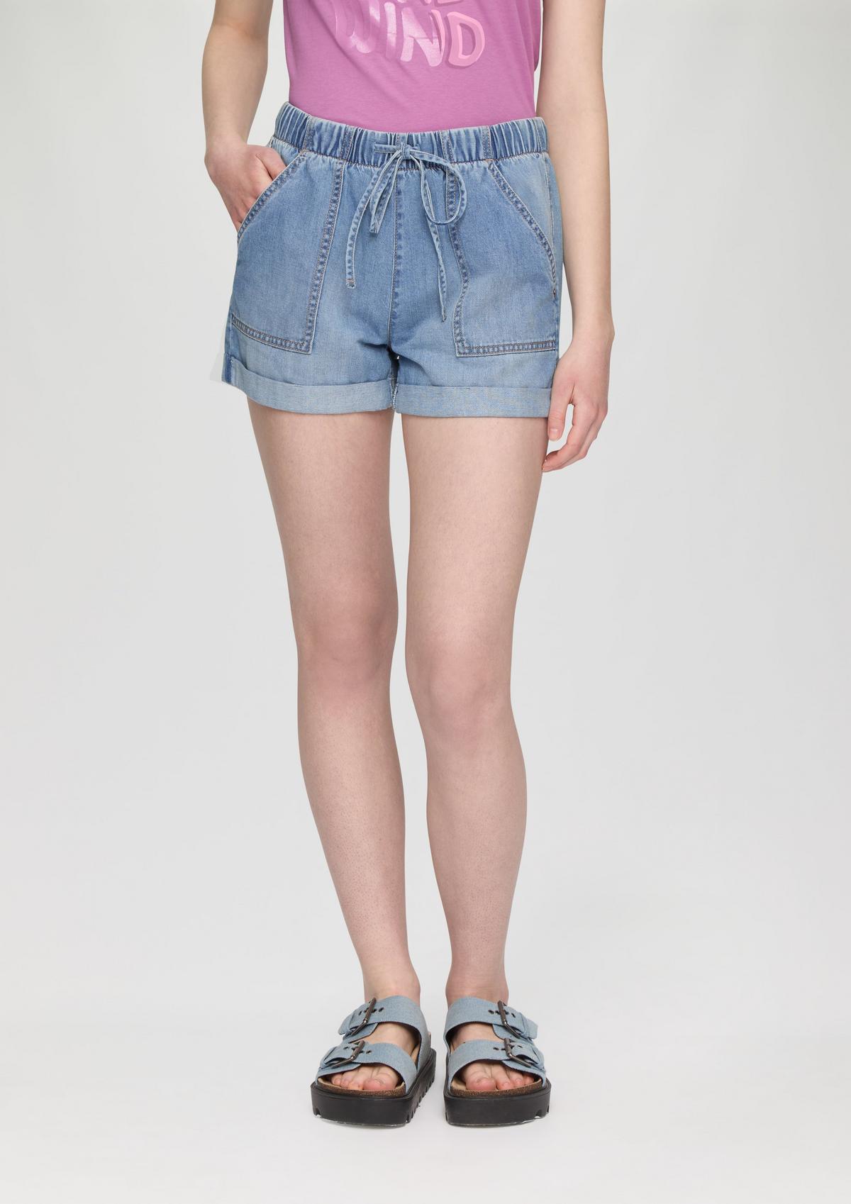 s.Oliver Jeans-Short / Relaxed Fit / Mid Rise / Wide Leg