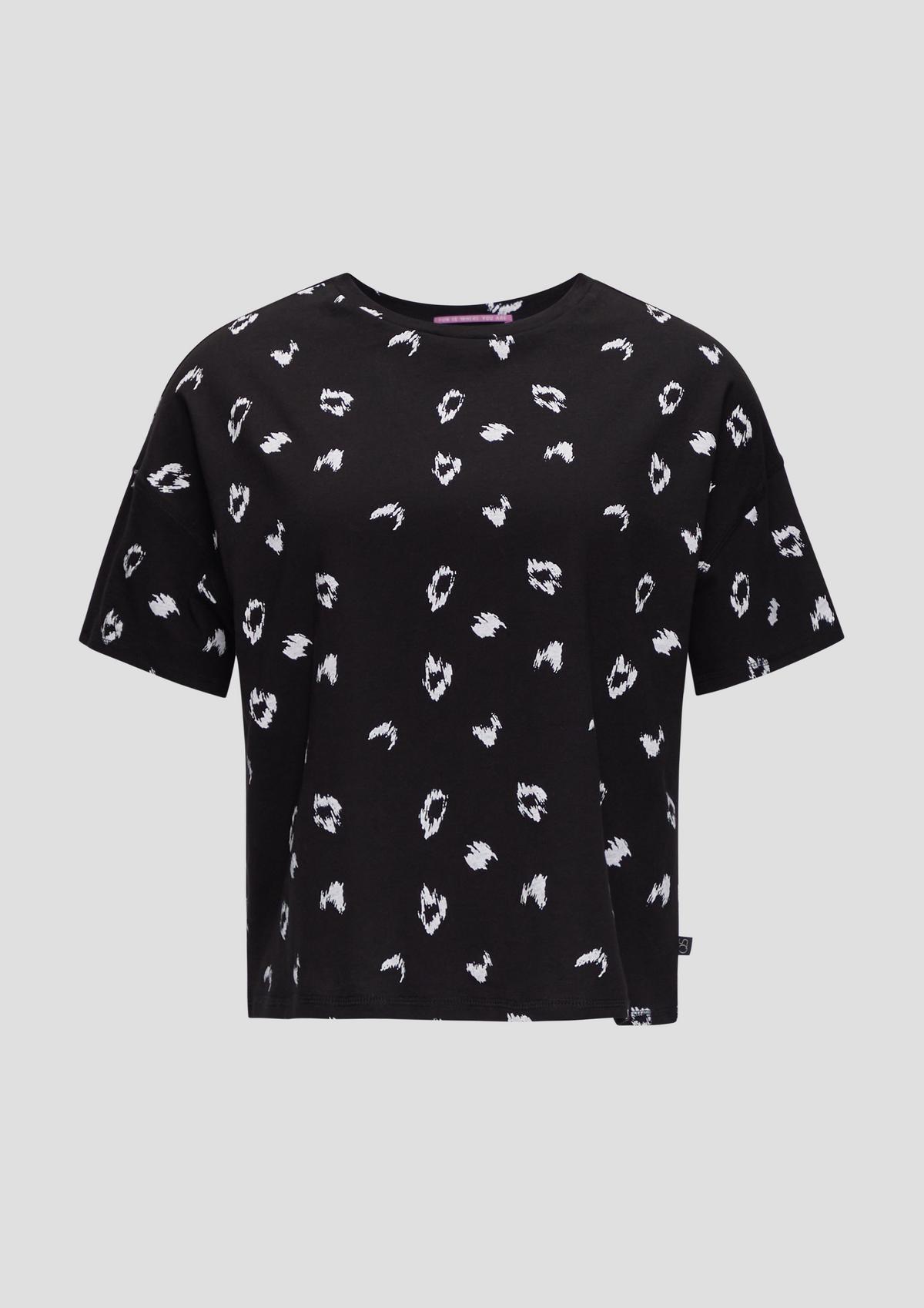 s.Oliver T-shirt van katoen met print all-over in een loose fit