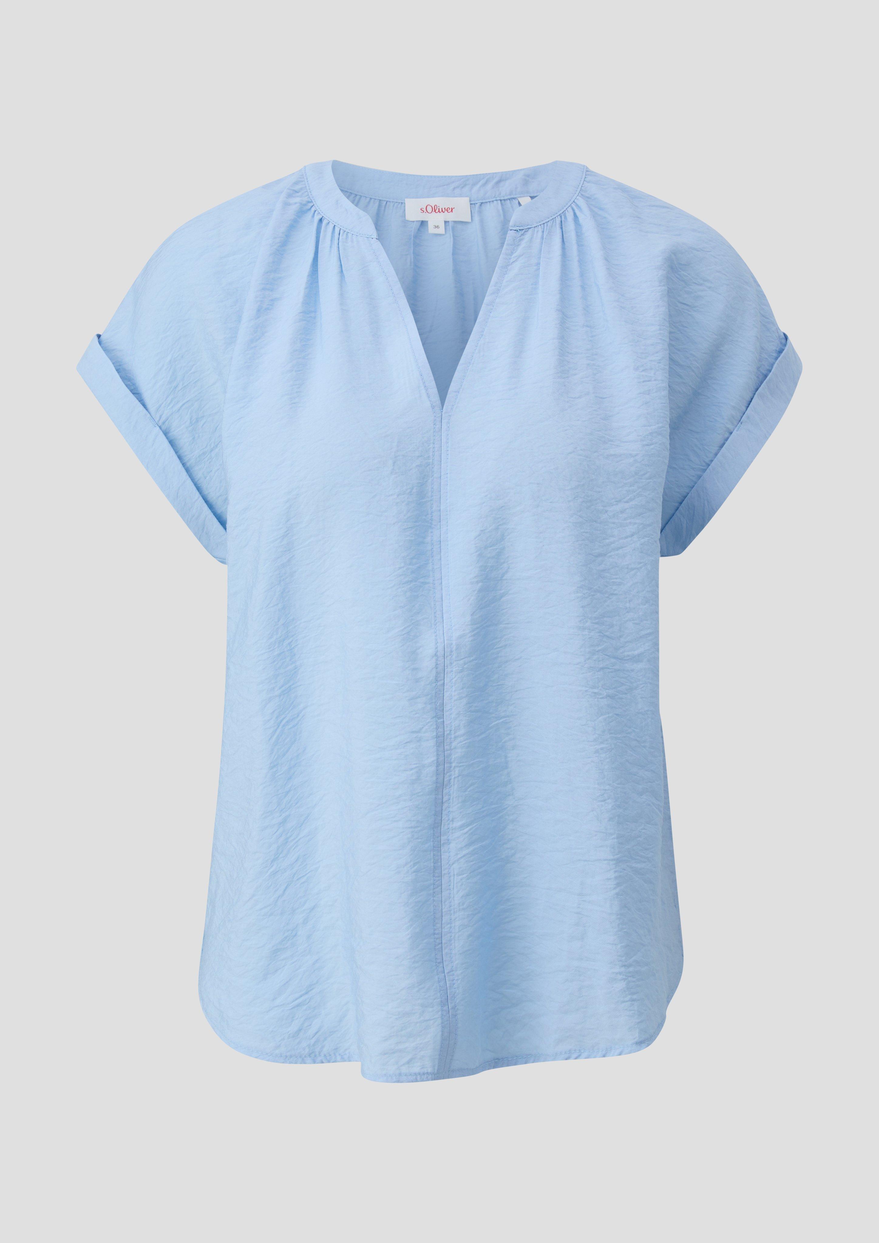 s.Oliver - Blusenshirt aus Viskose, Damen, blau