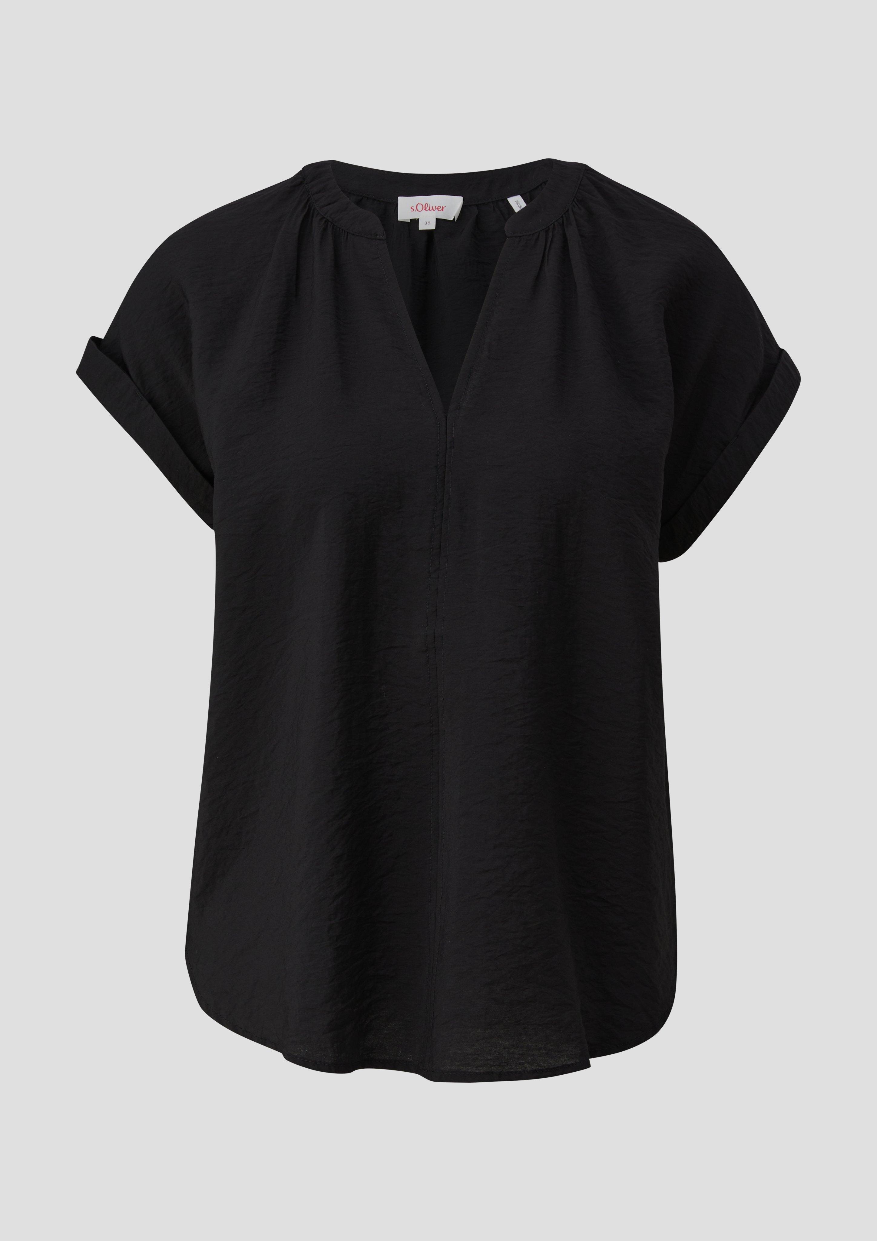 s.Oliver - Blusenshirt aus Viskose, Damen, schwarz