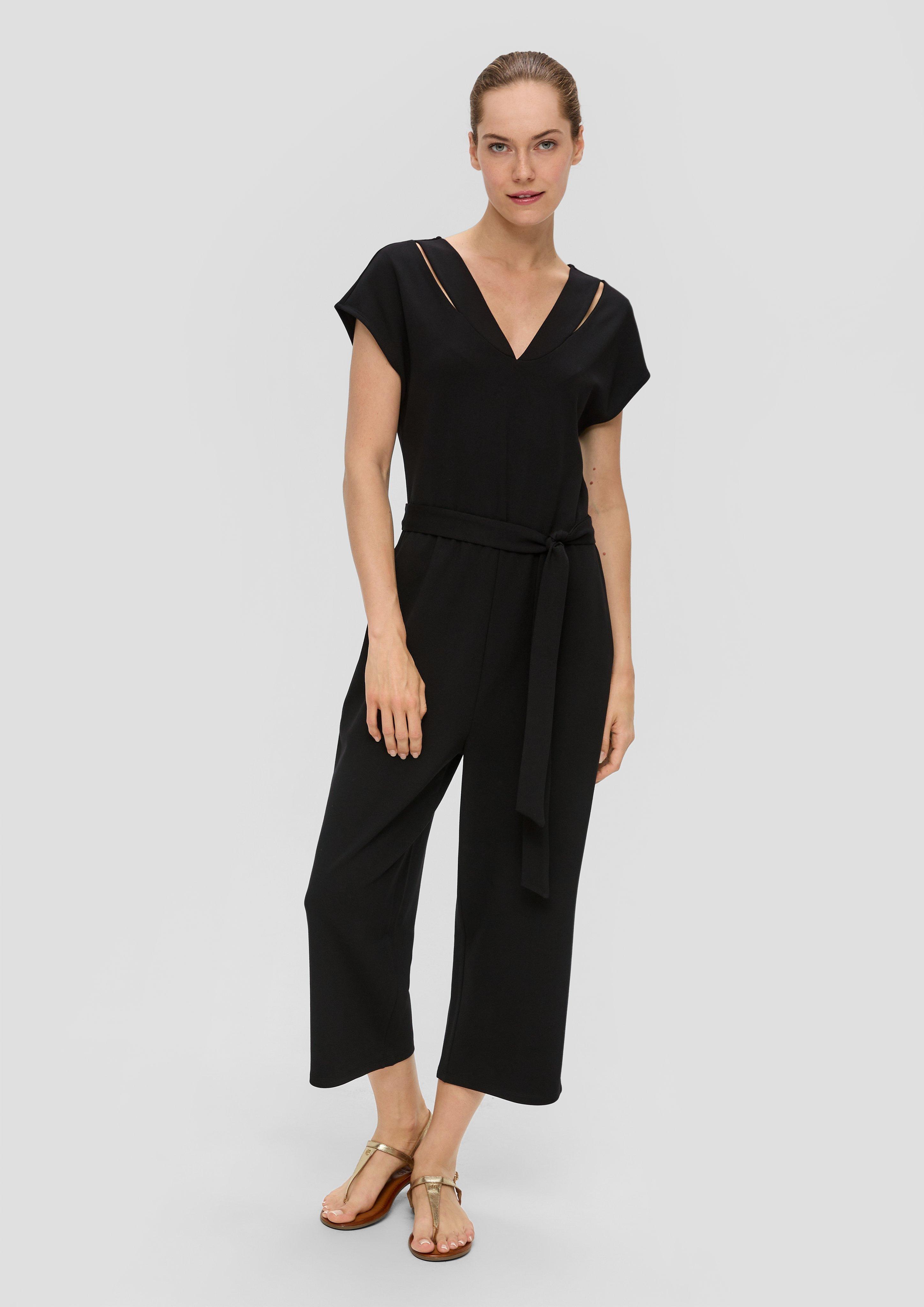 S.Oliver Jumpsuit aus Interlock-Jersey mit Elastikbund