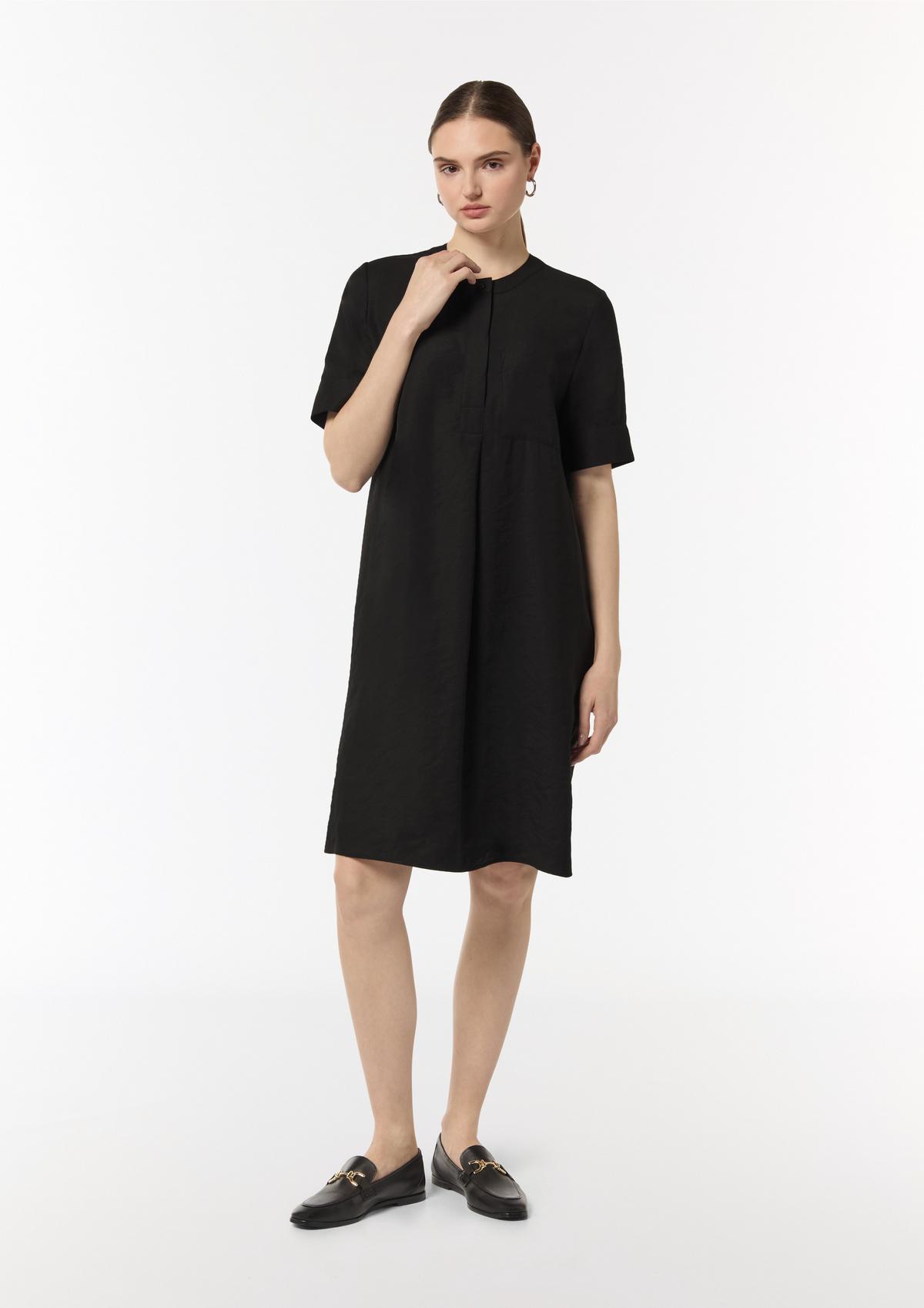 comma T-Shirt-Kleid mit Stehkragen
