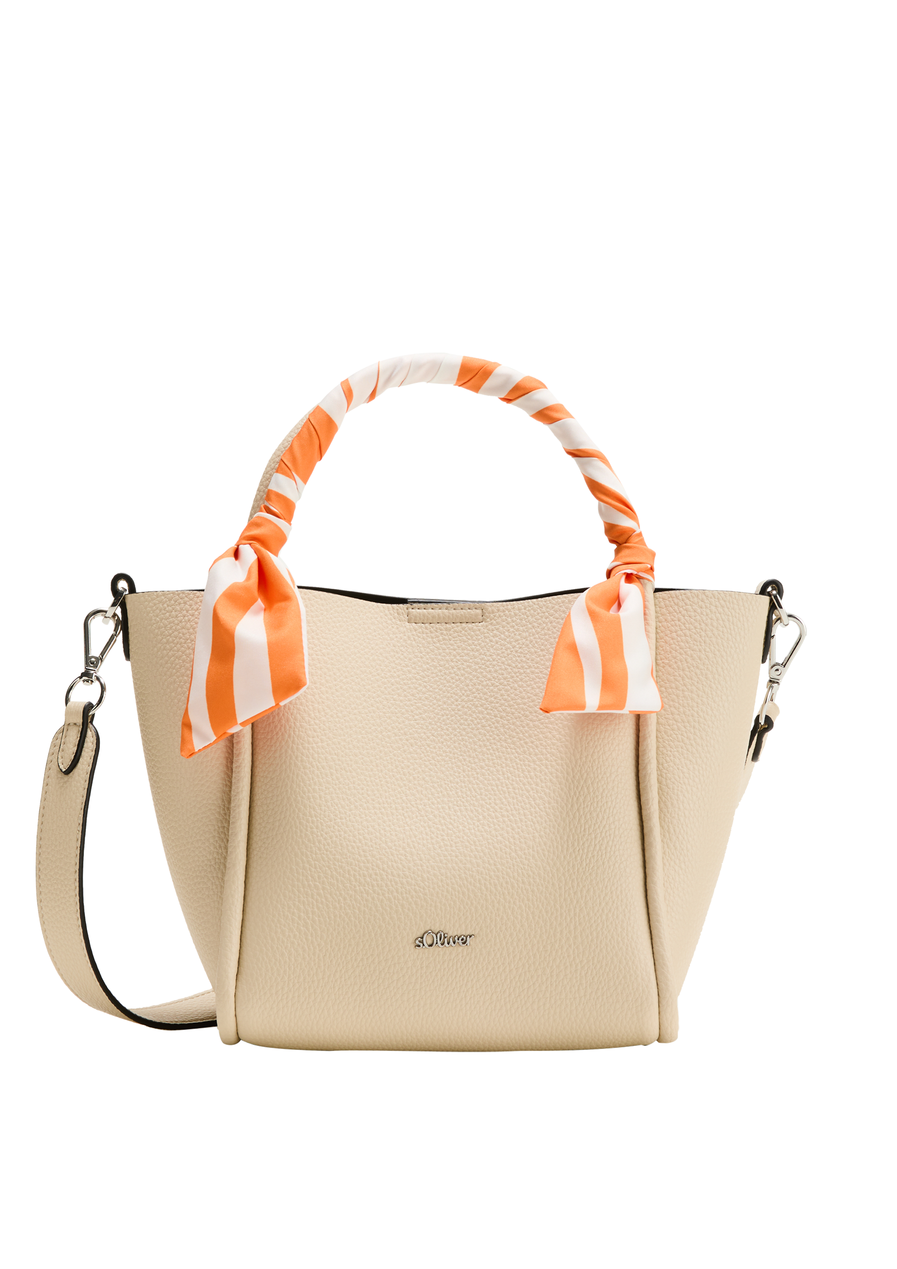 s.Oliver - Schultertasche in Leder-Optik, Damen, Beige