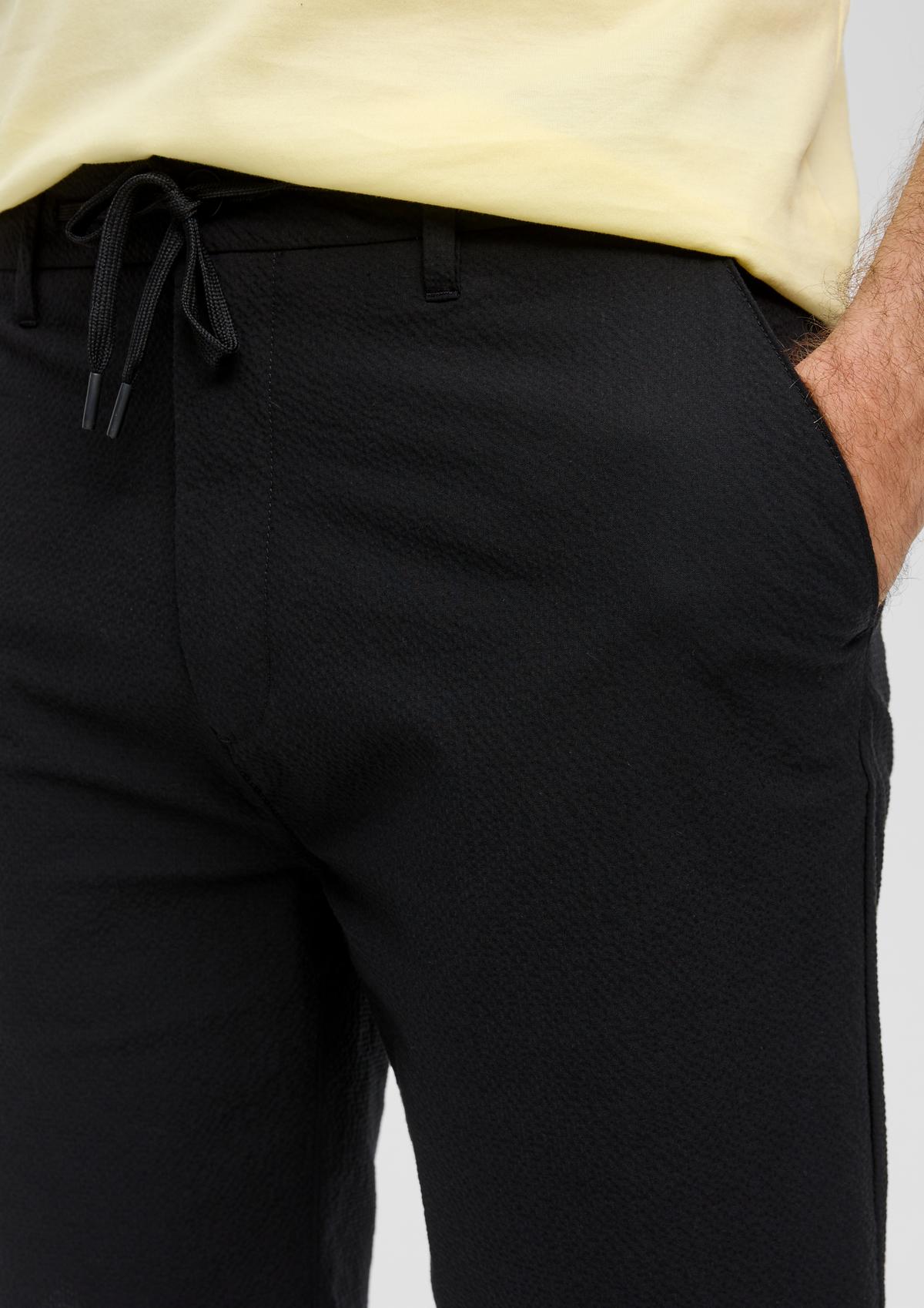 s.Oliver Kratke hlače s teksturo Seersucker kroja Relaxed Fit
