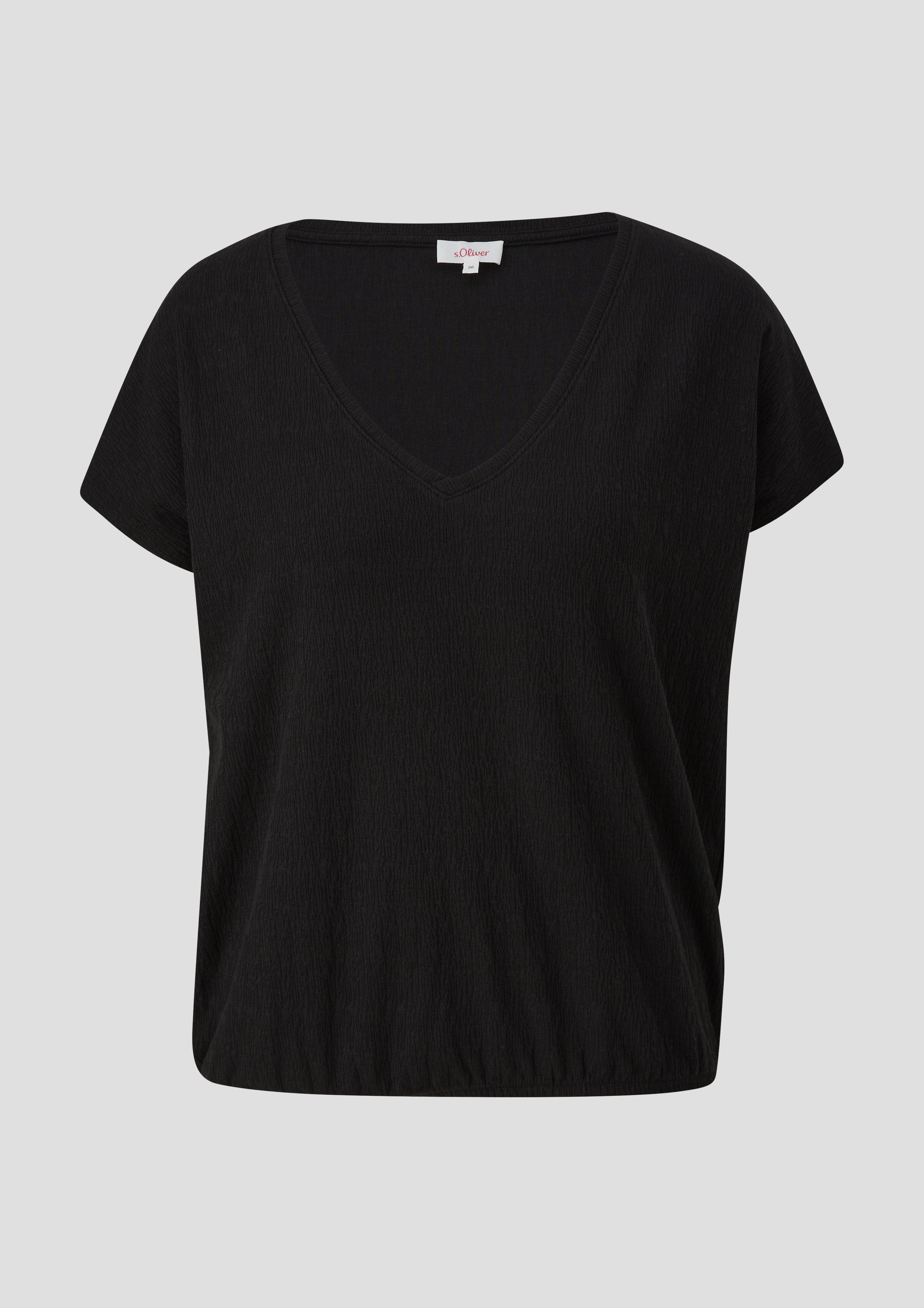 s.Oliver - T-Shirt im Relaxed Fit, Damen, schwarz