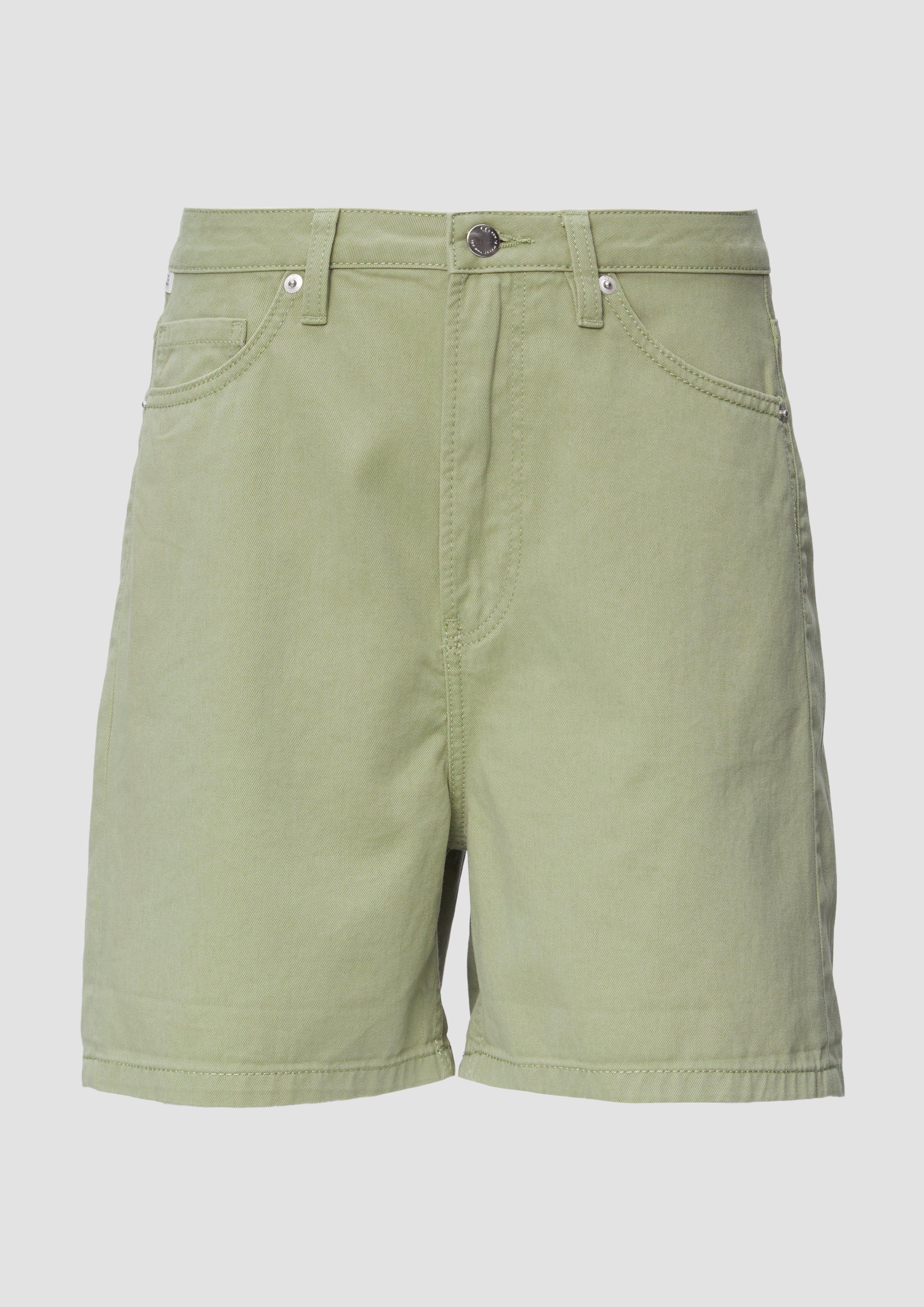 Thumbnail - QS - Jeans-Shorts Mom / Relaxed Fit / High Rise, Damen, grün